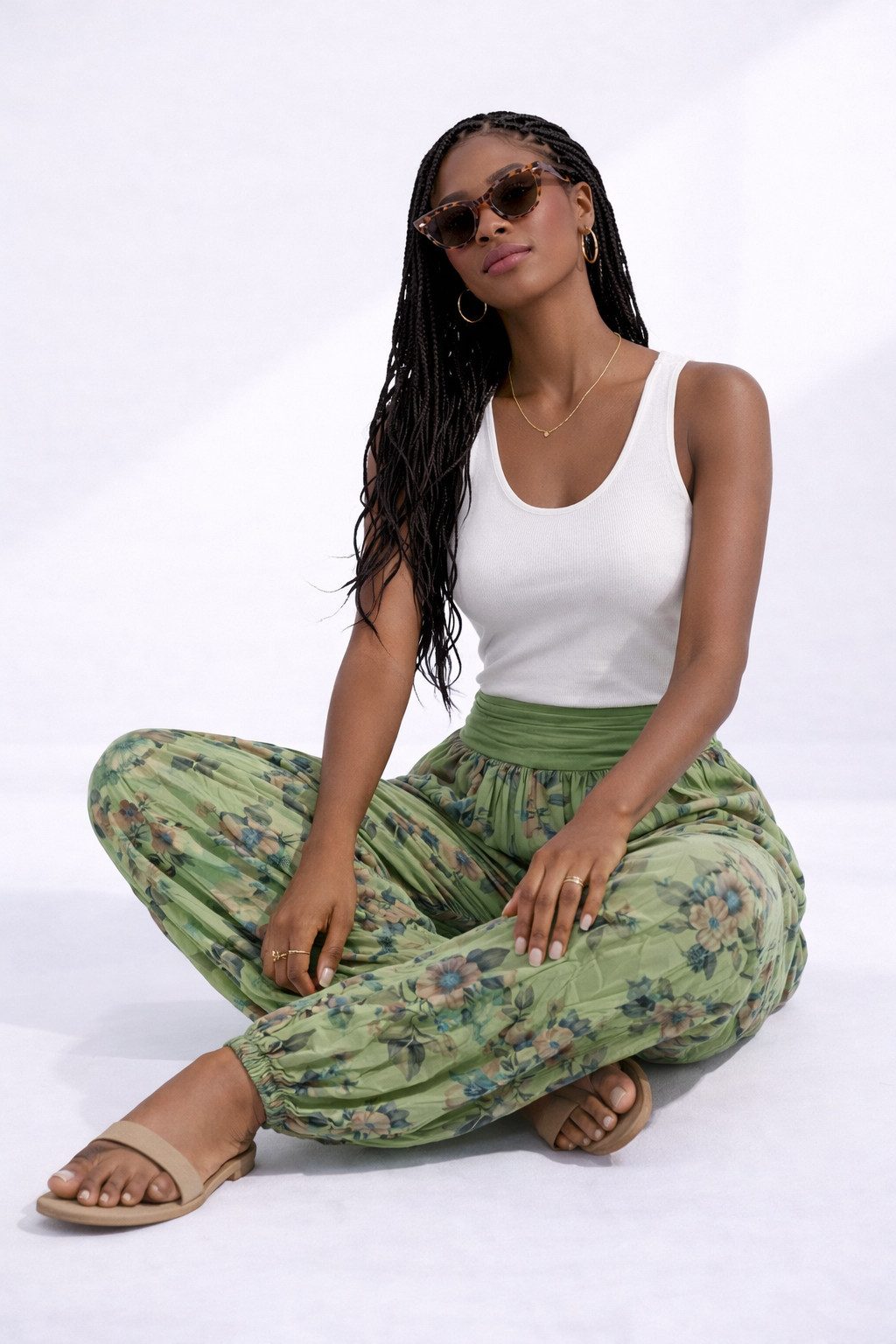 YC Fashion & Style Strandhose Haremshose mit Blumenprint – weiter Schnitt, günstig online kaufen