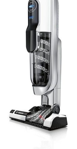 BOSCH Belaidis dulkių siurblys Athlet BCH6ATH25 25.2 V atskirai Higieninis filtras Turbo-Stufe beutellos alle Bodenarten aukštis Saugkraft iki 60 min Laufzeit weiß