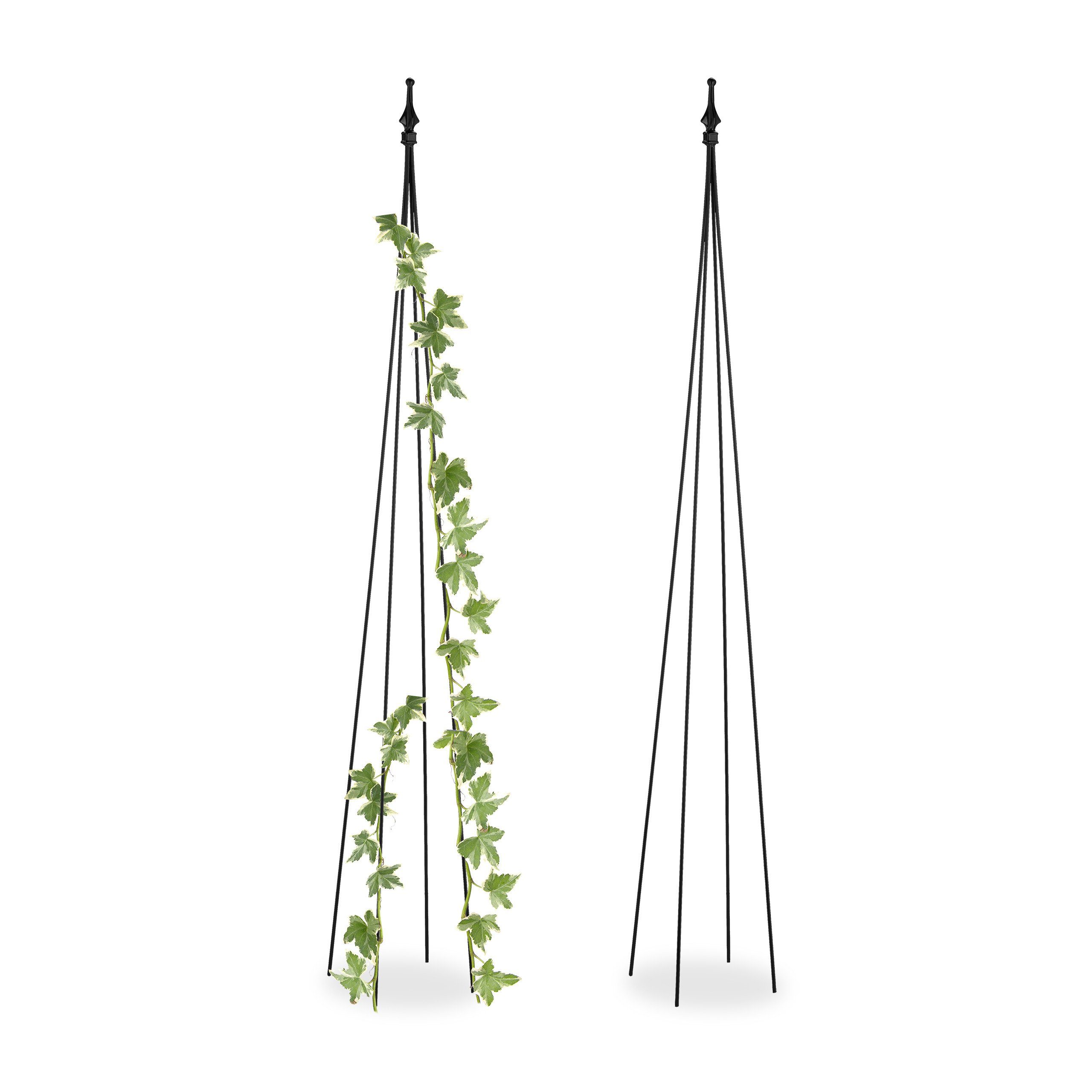 relaxdays Rankhilfe Schwarze Rankhilfe 2er Set günstig online kaufen