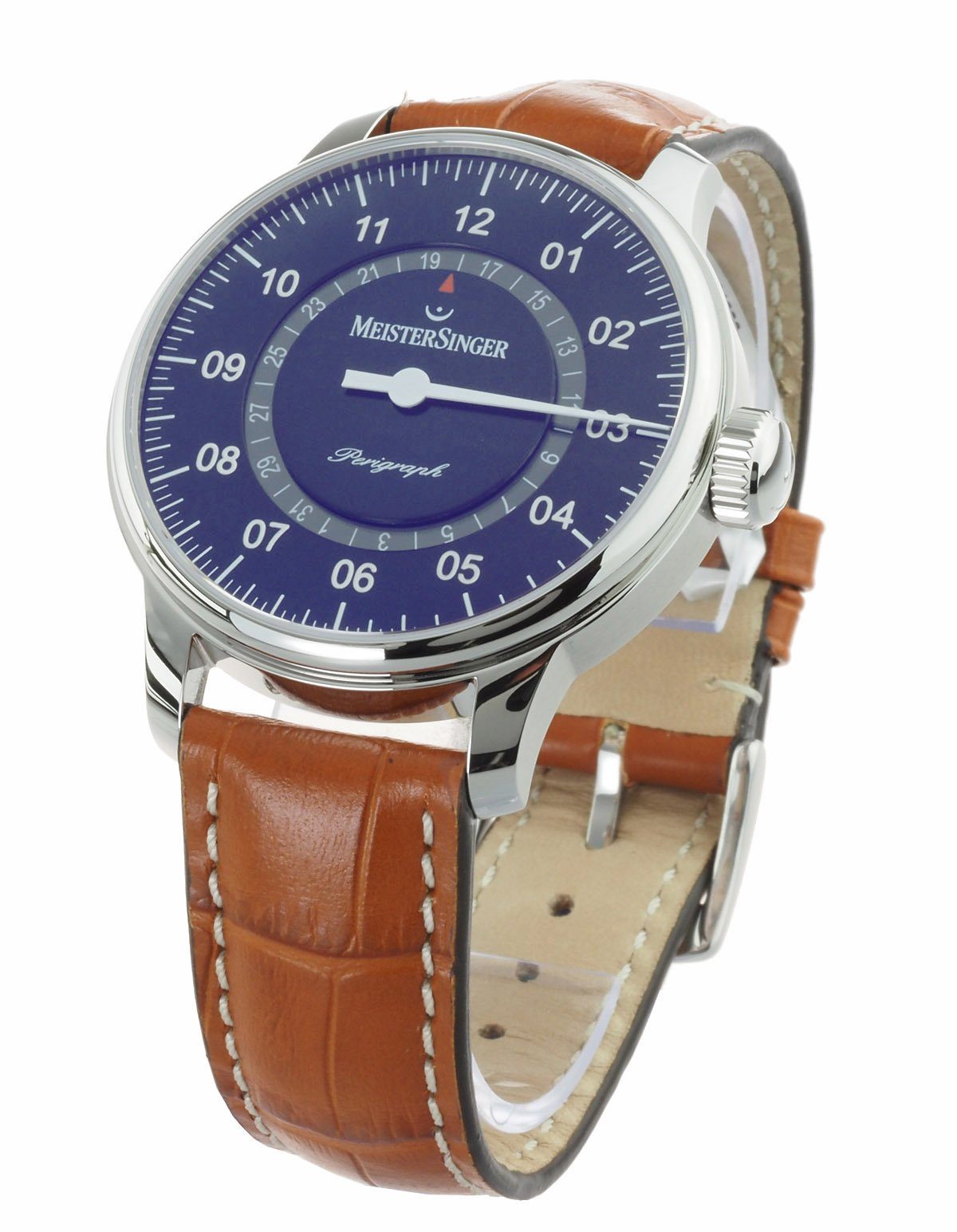 Automatik Uhr, Automatikuhr Einzeiger Made Swiss Einzeiger AM1008 43MM Perigraph Herren Uhr Meistersinger Uhr