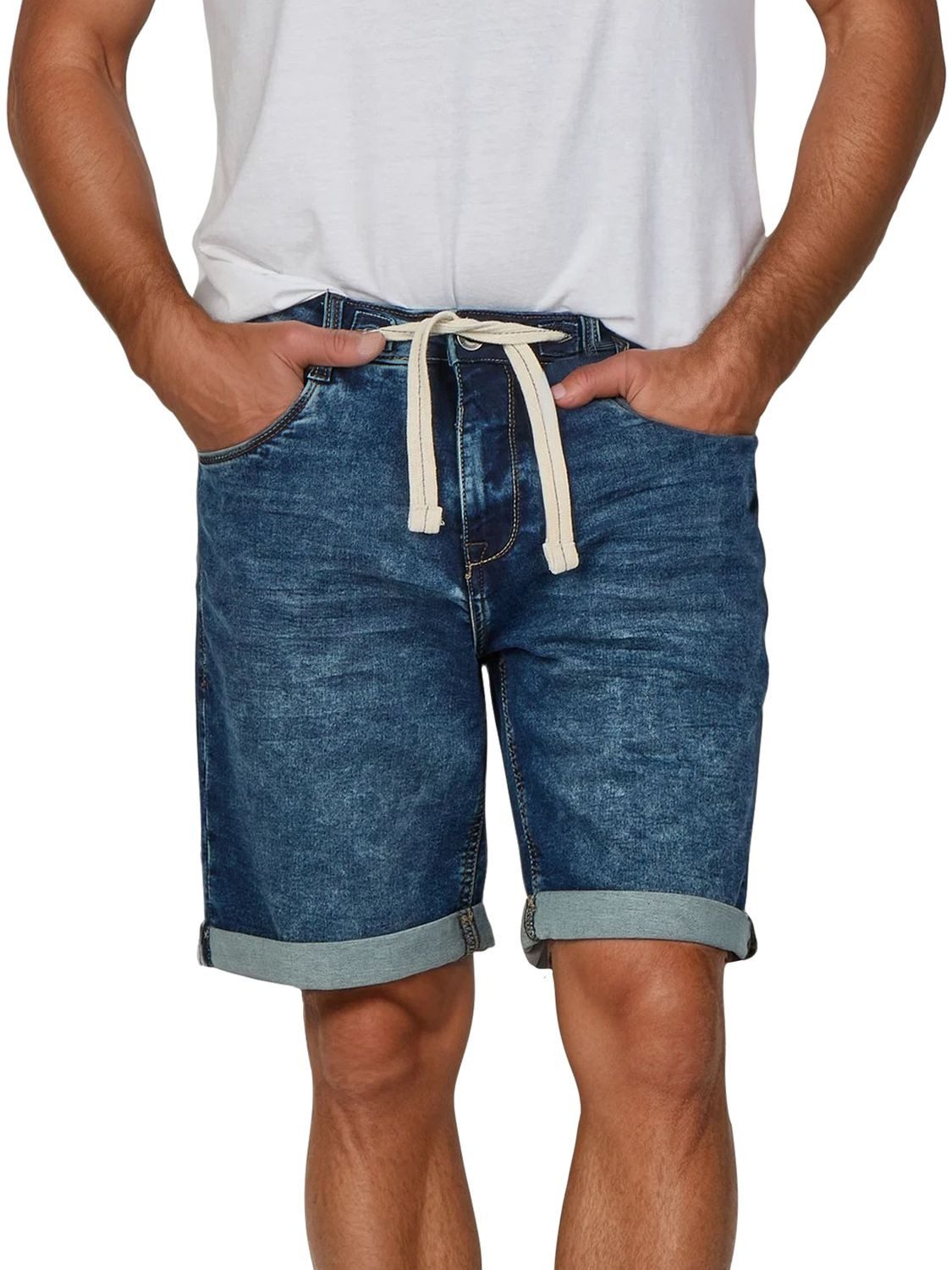 riverso Jeansshorts Herren Shorts RIVPaul Regular Fit Bermudashorts mit Stretch