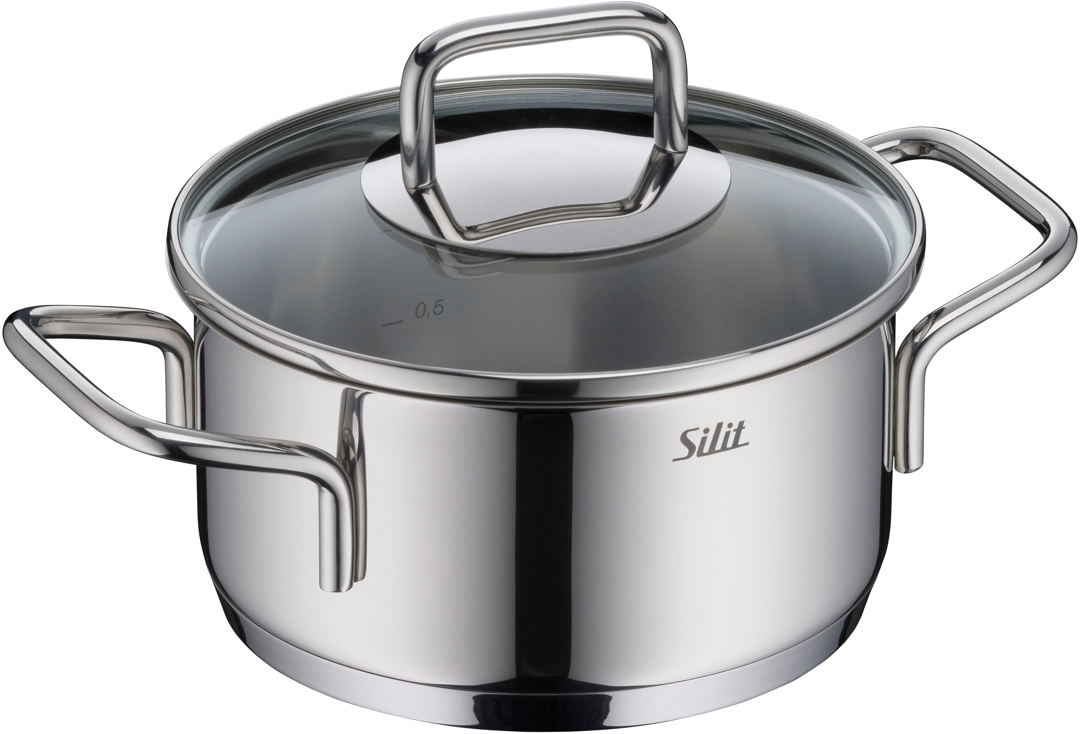 Silit Bratentopf Extra Cook, mit Glasdeckel, Edelstahl 18/10 (2-tlg), SiliTherm Universalboden, induktionsgeeignet, spülmaschinengeeignet
