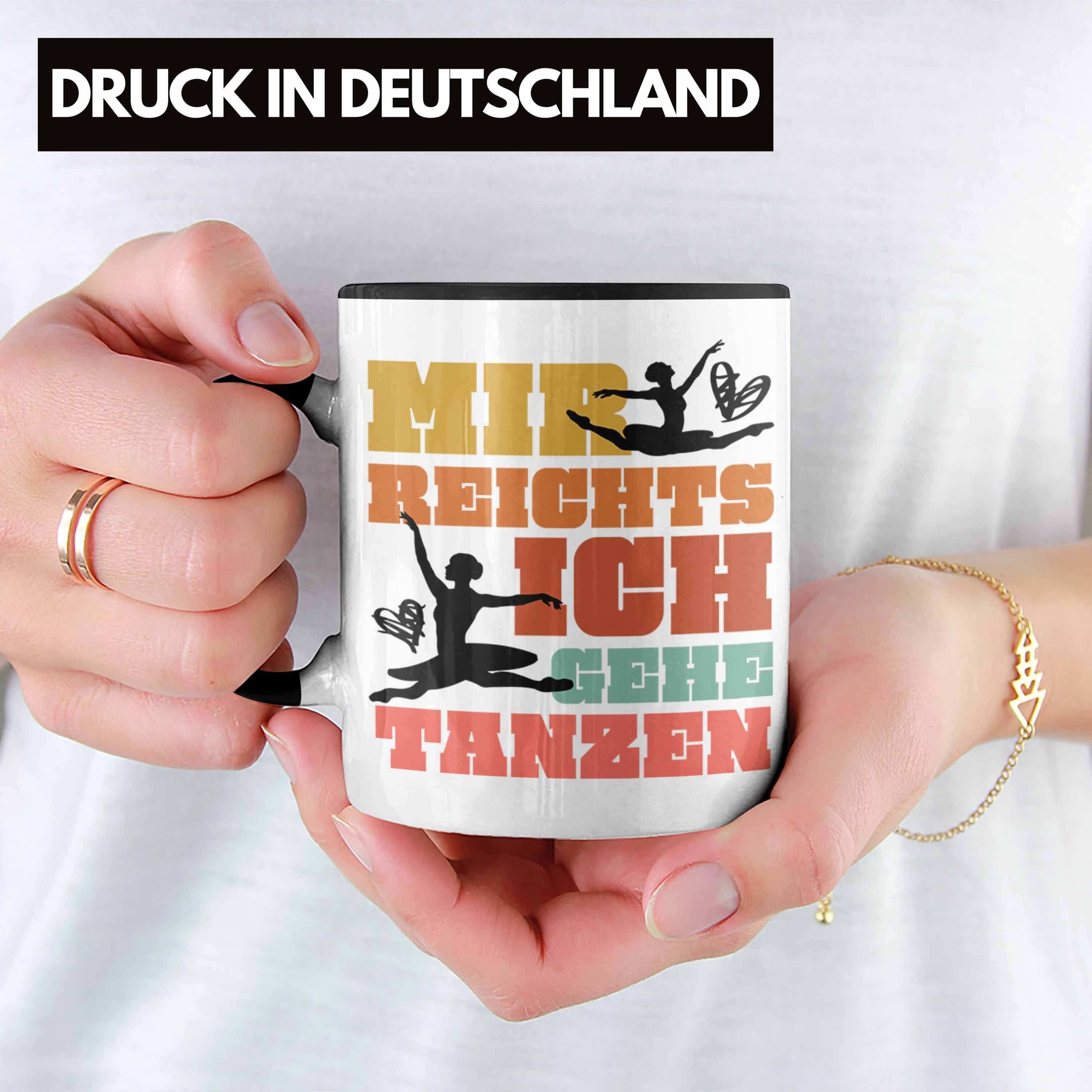 Trendation - Schwarz Mädchen Trendation Geschenkidee Ballerina Tanzen Geschenk Ballett Tänzerin Frauen Kaffeetasse Tasse Tasse