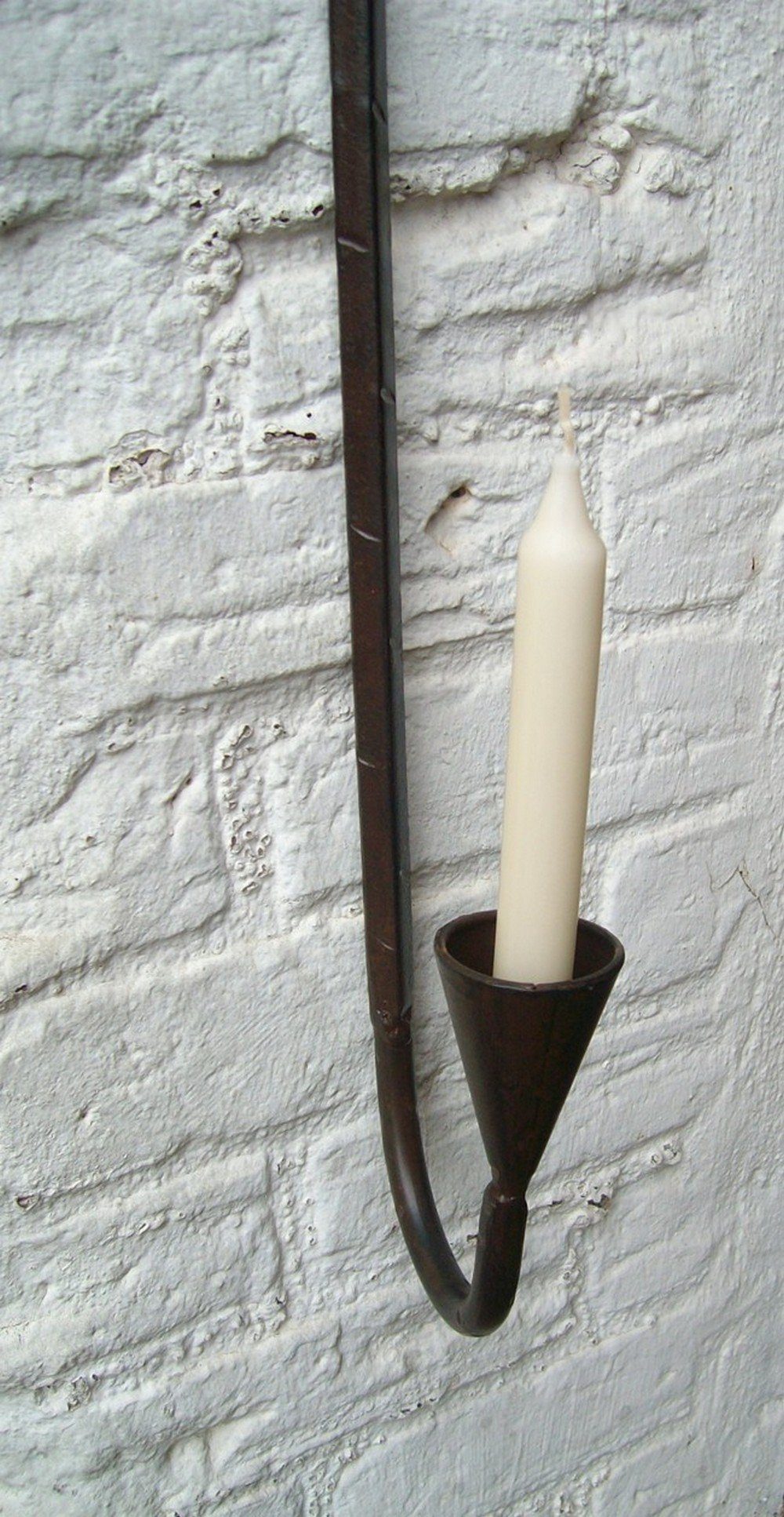 Wandkerzenhalter, massiv, (1 schwerer Eisen Kerzenständer, Deko-Impression St) Stilvoller, Wandkerzenhalter 91