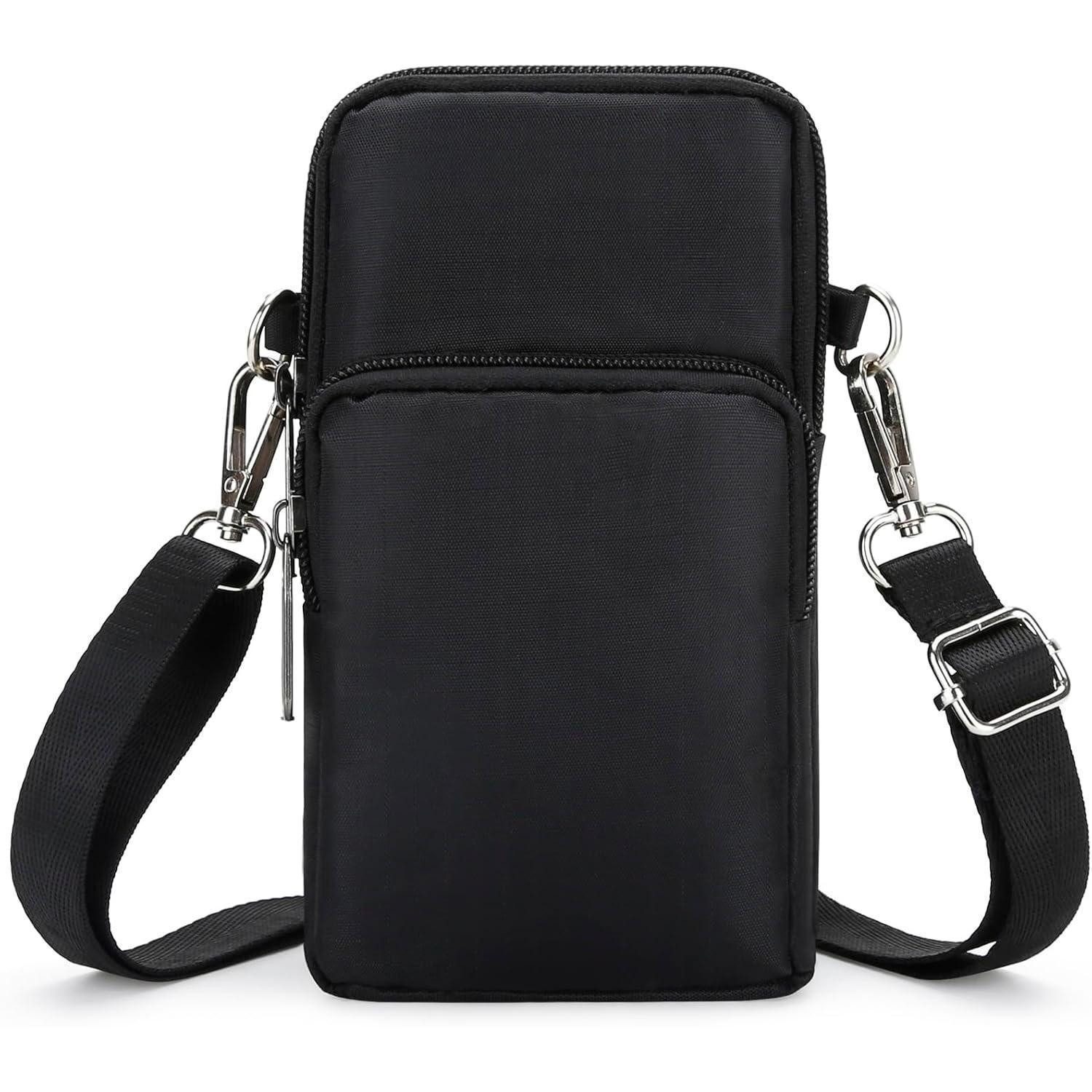 Handytasche Handytasche Umhängetasche Damen Nylon Geldbörse Phonebag-blck 9011