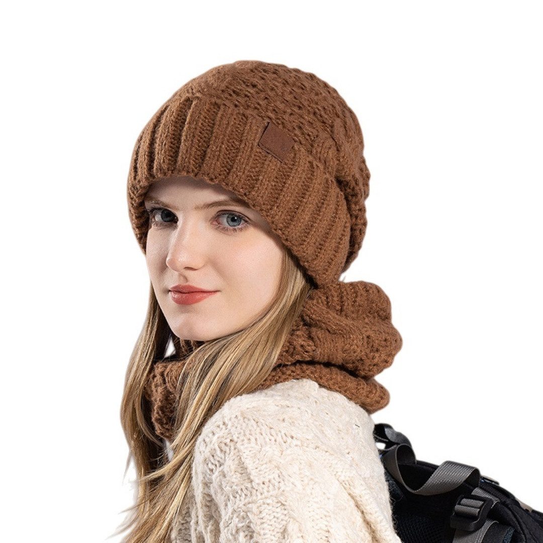 Beanie Damen Wintermütze Lockere Strickmütze ohne Krempe Weich warm