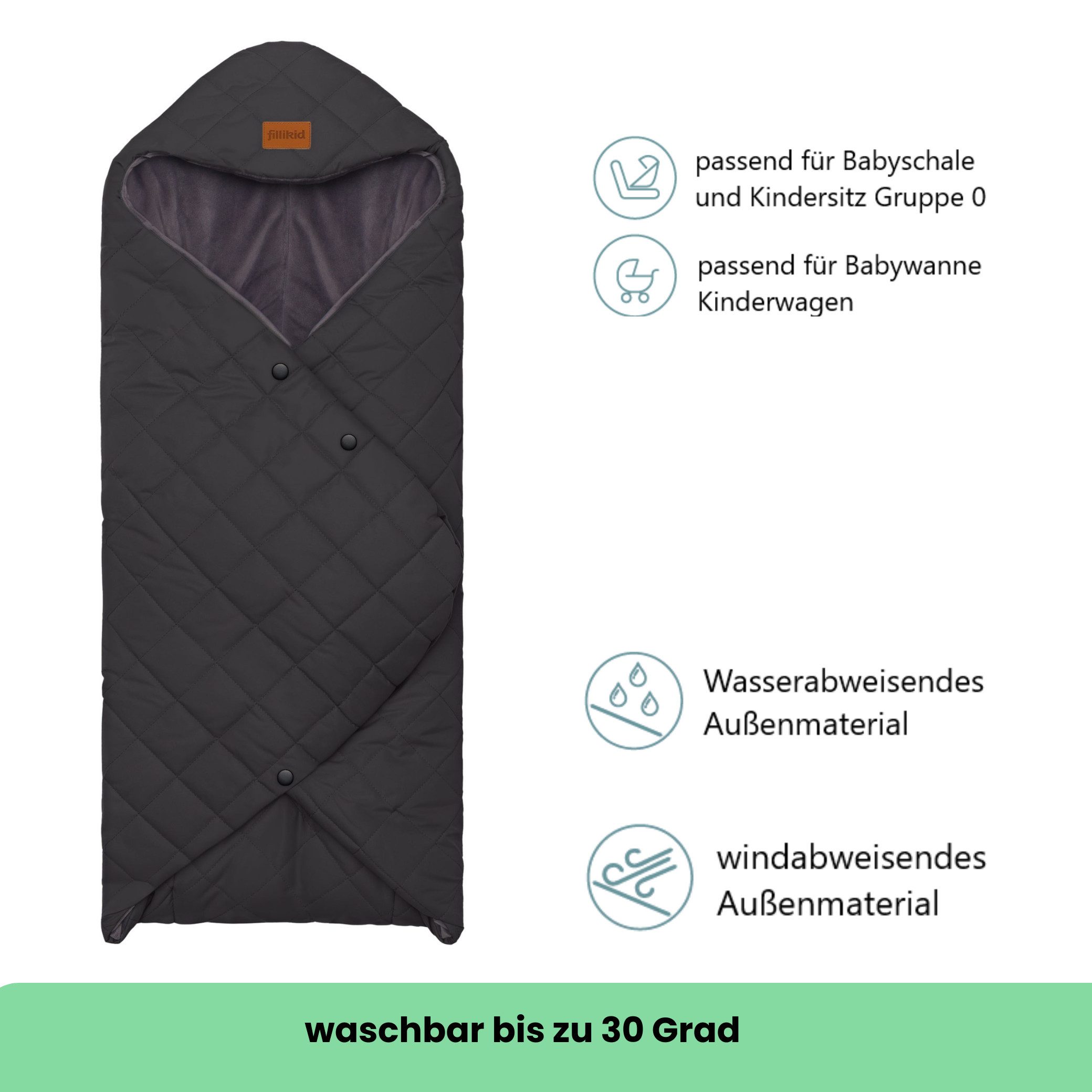 Fillikid Fußsack Winterfußsack Einschlagdecke Palü Exklusiv