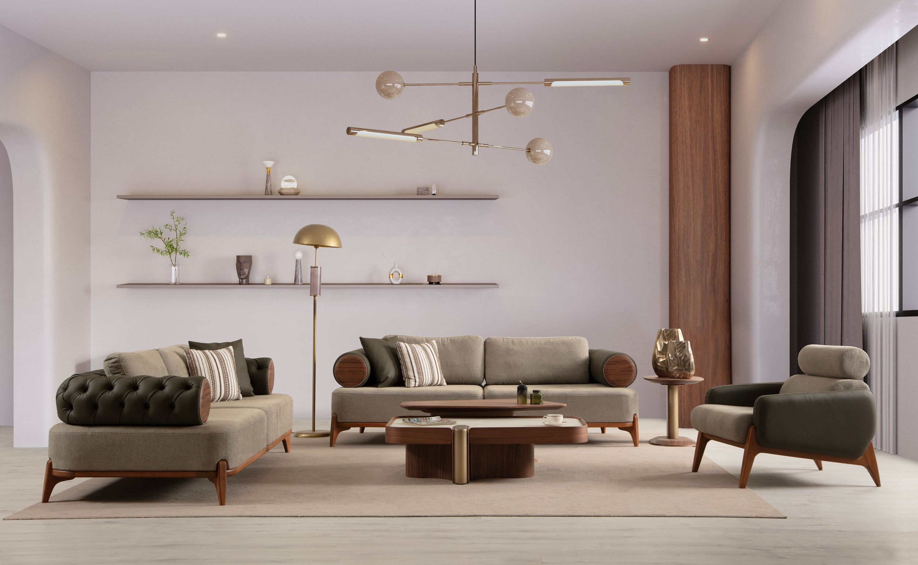 Nobelaa Sofa Sitzgruppe/Sofa Set - Wohnzimmergarnitur "Nova" 3+3+1