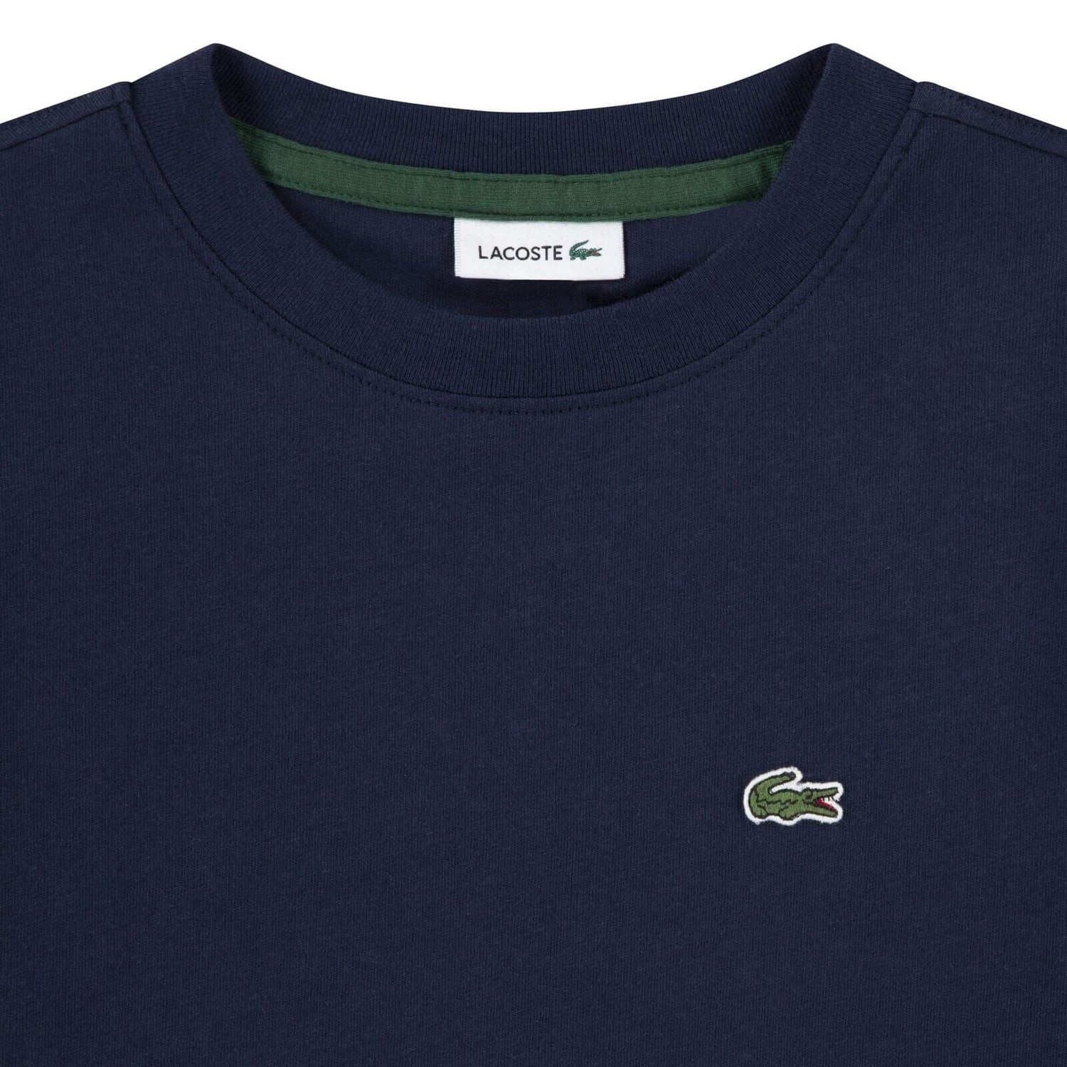 Lacoste Langarmshirt Lacoste Kids Langarmshirt mit XL Krokodil-Print & Logo-Stickerei Marin