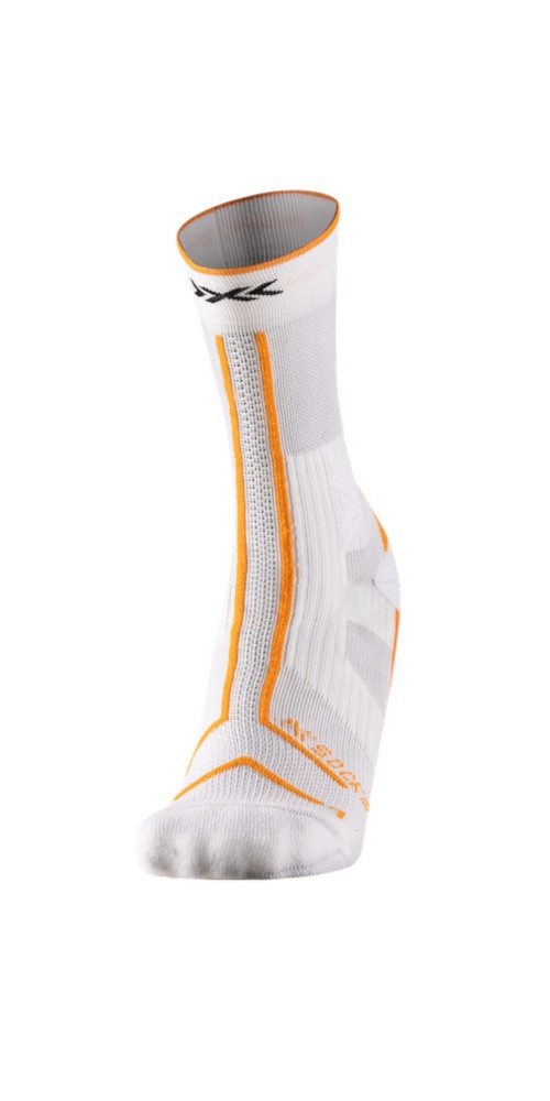 X-Socks Laufsocken Trailrun Terraskin Expert Crew weiss/orange Herren - 1 Paar