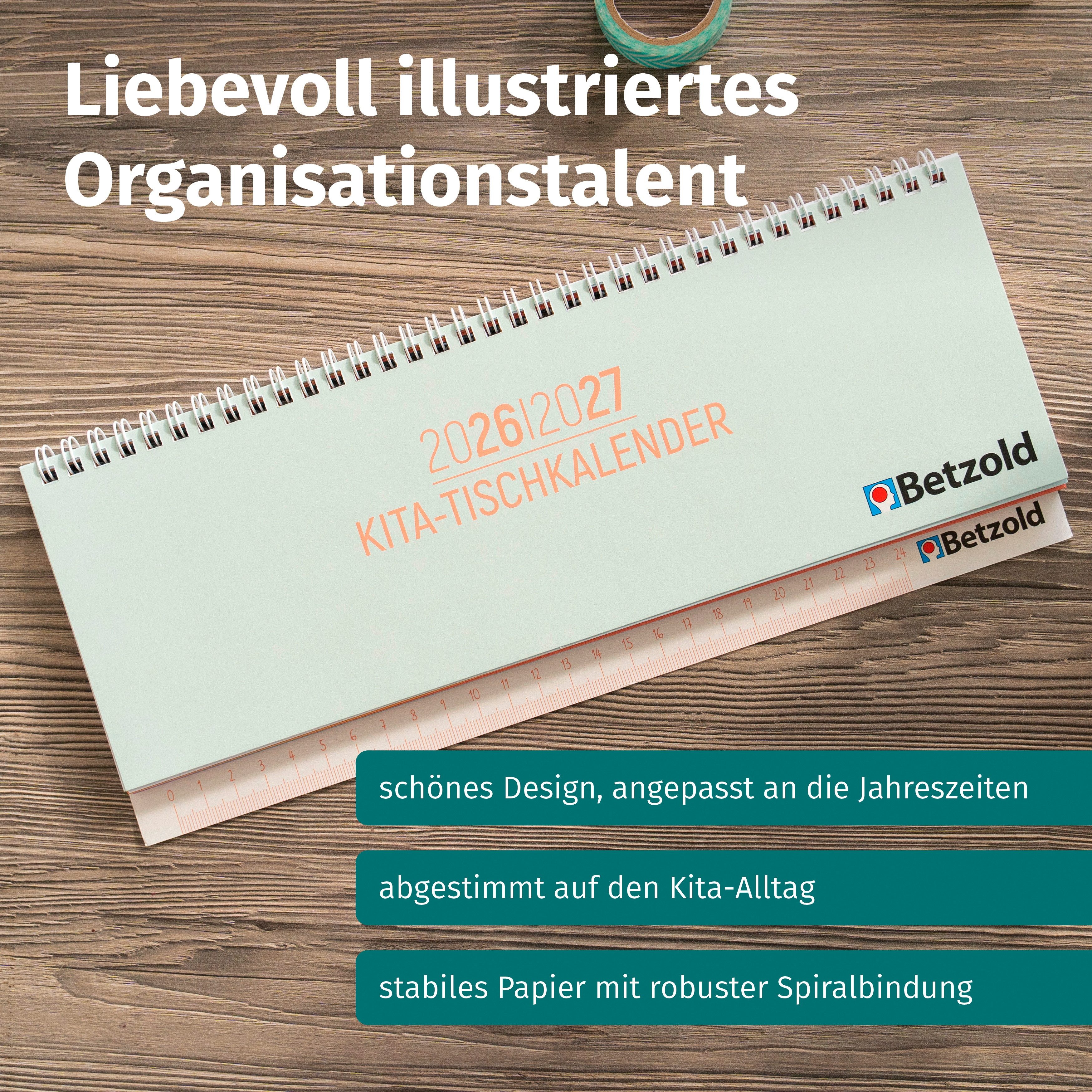 Betzold Tischkalender Kita-Tischkalender - Kitaplaner Organisationshelfer
