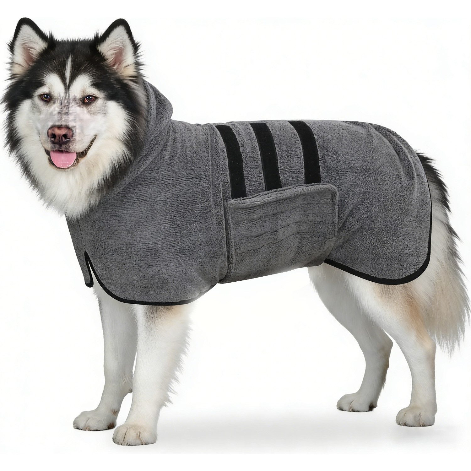 SURFOU Hundebademantel Hundebademantel aus Mikrofaser Bademantel für Hunde, Trocknendes mit Klettverschluss für Große Mittel und Kleine Hunde