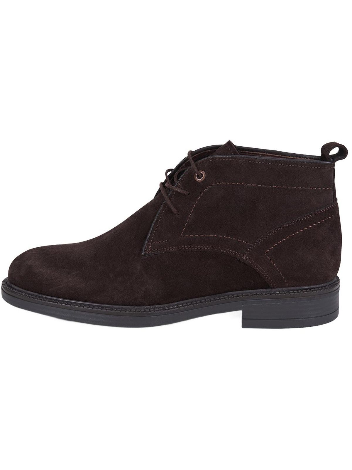 Desa DESA Herren-Ankle-Boots aus braunem Wildleder mit Schnürung und runder Stiefelette