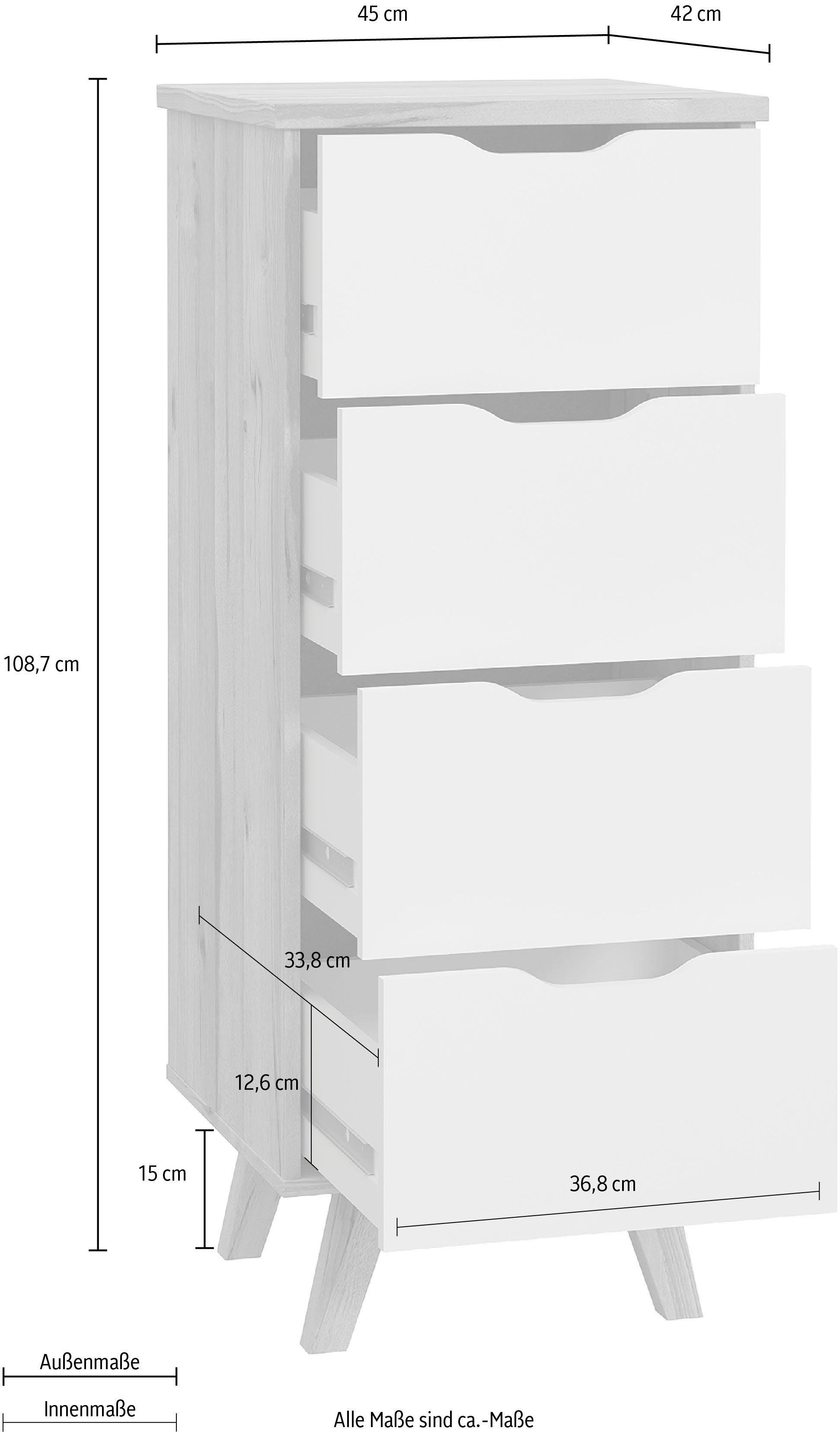 FORTE Schubkastenkommode Vankka