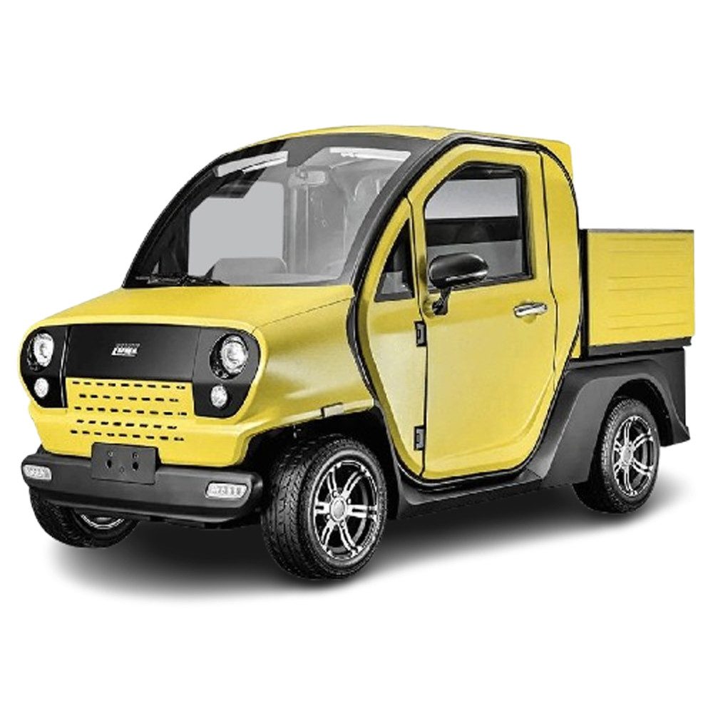 LUQI E-Motorroller Kabinenroller EV600 PickUp Lieferwagen, 60 km/h, 2-Sitzer nebeneinander, bis zu 120 km Reichweite, Alarmanlage