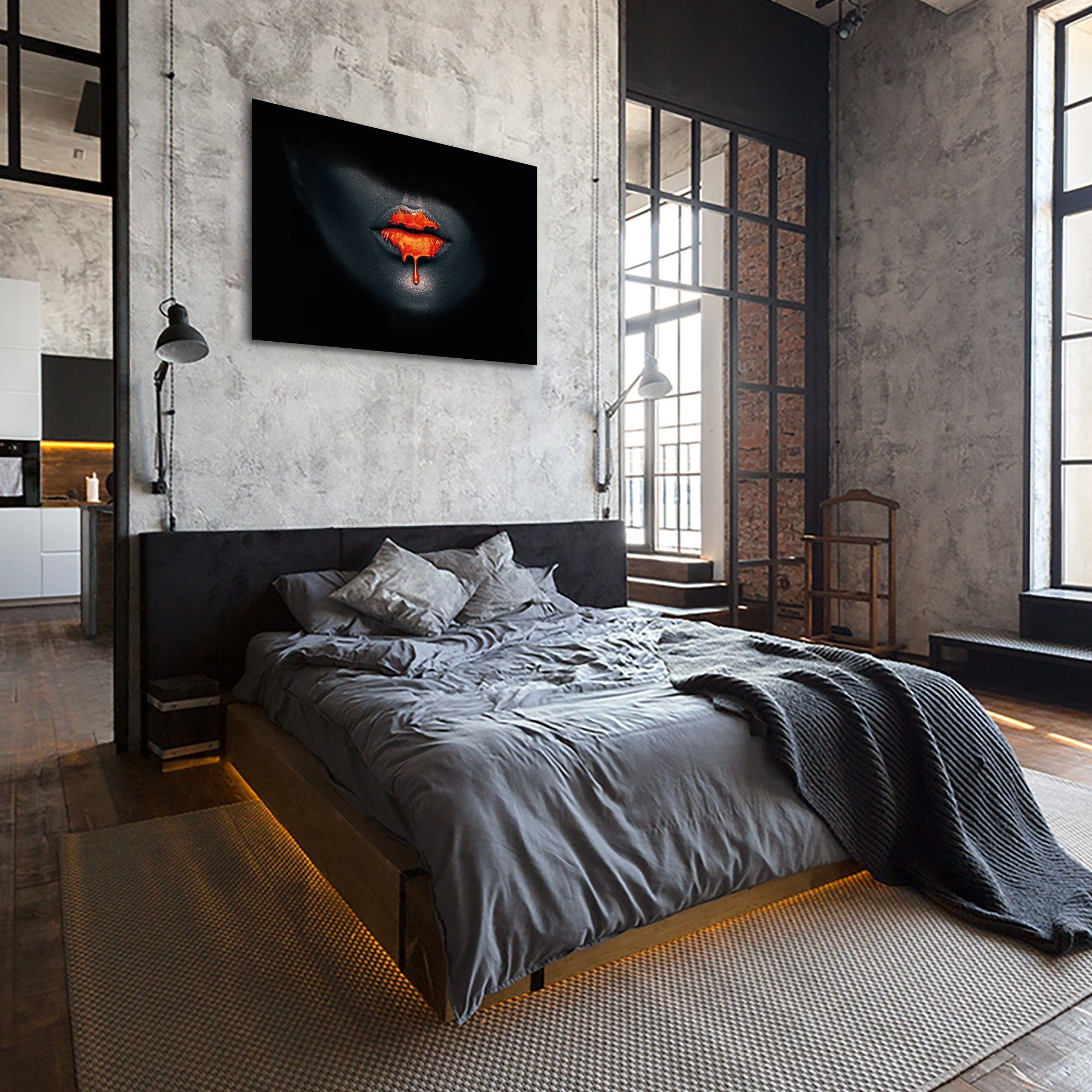 Wandbild »ROTE LIPPEN - BLACK EDITION«