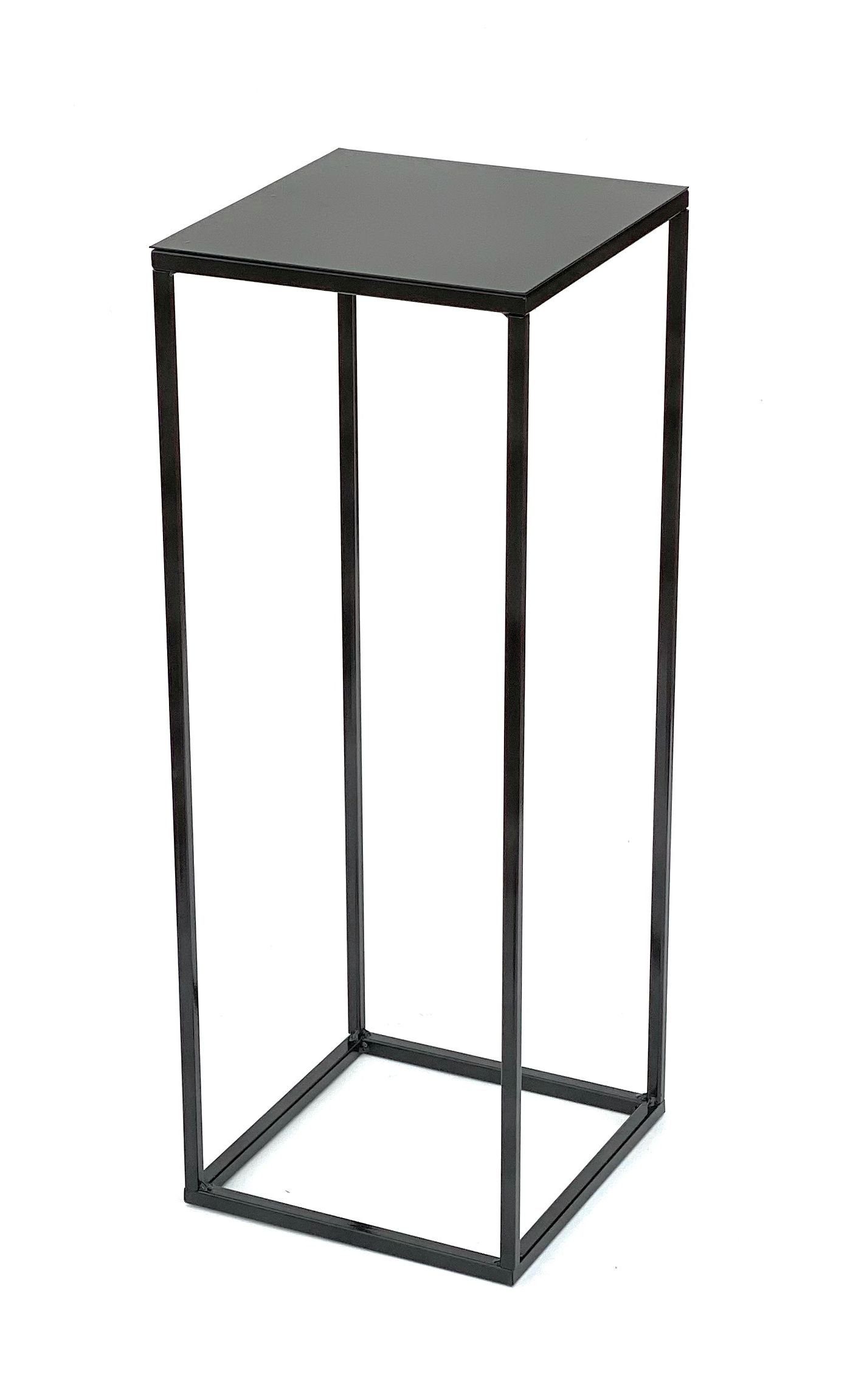 DanDiBo Blumenhocker Metall Schwarz Eckig Blumenständer Beistelltisch 434 Modern, Blumensäule Pflanzenständer Pflanzenhocker
