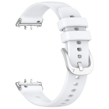 Wigento Smartwatch-Armband Für Samsung Galaxy Fit 3 hochwertiges Design Silikon Ersatz Arm Band