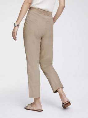 heine Lederhose HEINE Damen Ziegenvelourslederhose, sand