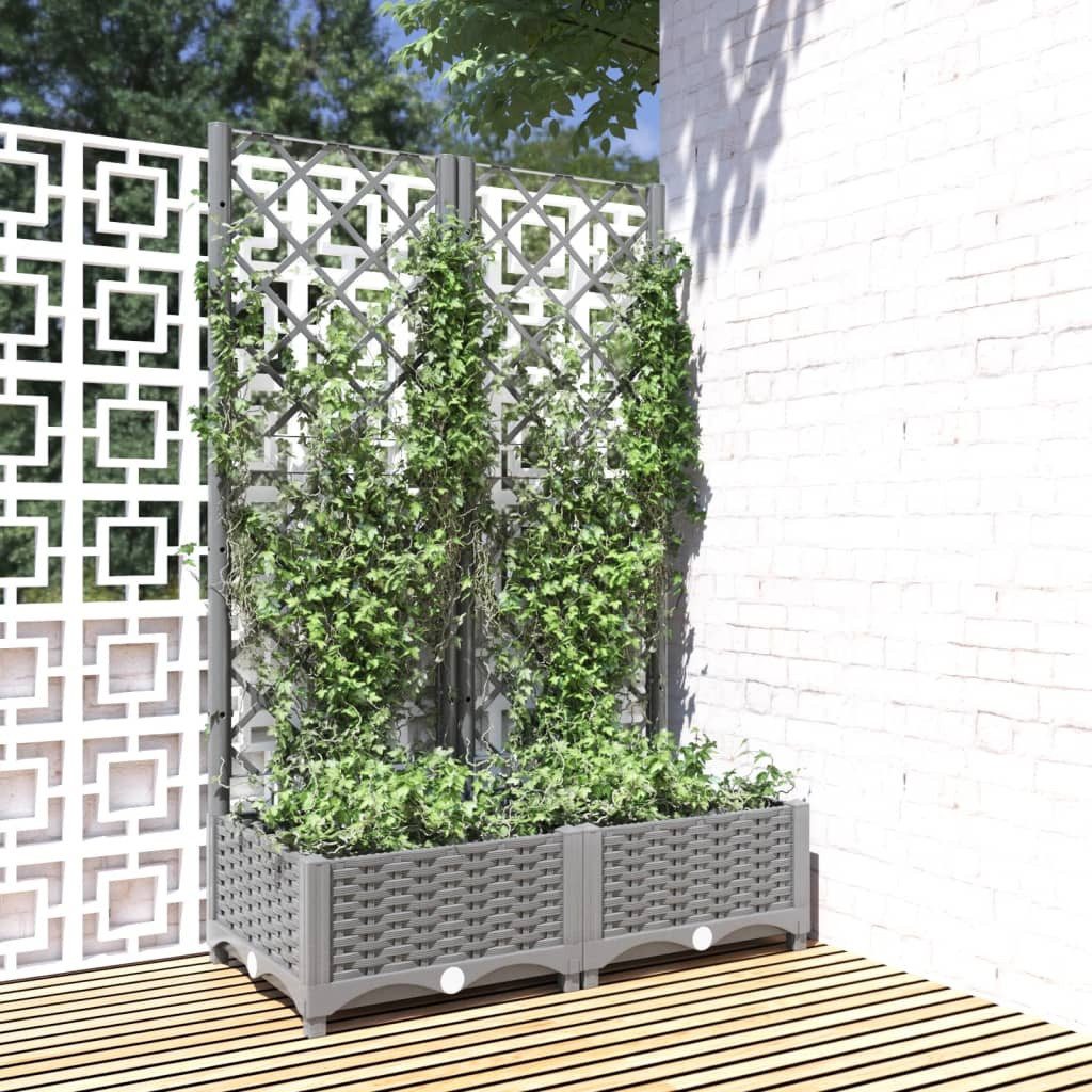 DOTMALL Pflanzkübel Pflanzkübel mit Rankgitter 80x40x121,5 günstig online kaufen