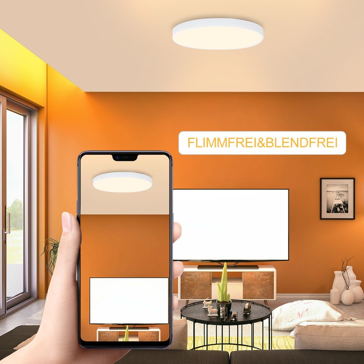 Nettlife LED Panel Modern Runde Badezimmerlampe günstig online kaufen