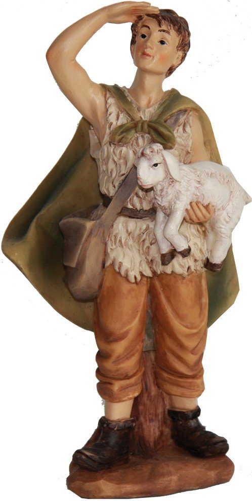 FADEDA Krippenfigur FADEDA Hirte mit Schaf auf Arm, Höhe in cm: 30 (1 St)
