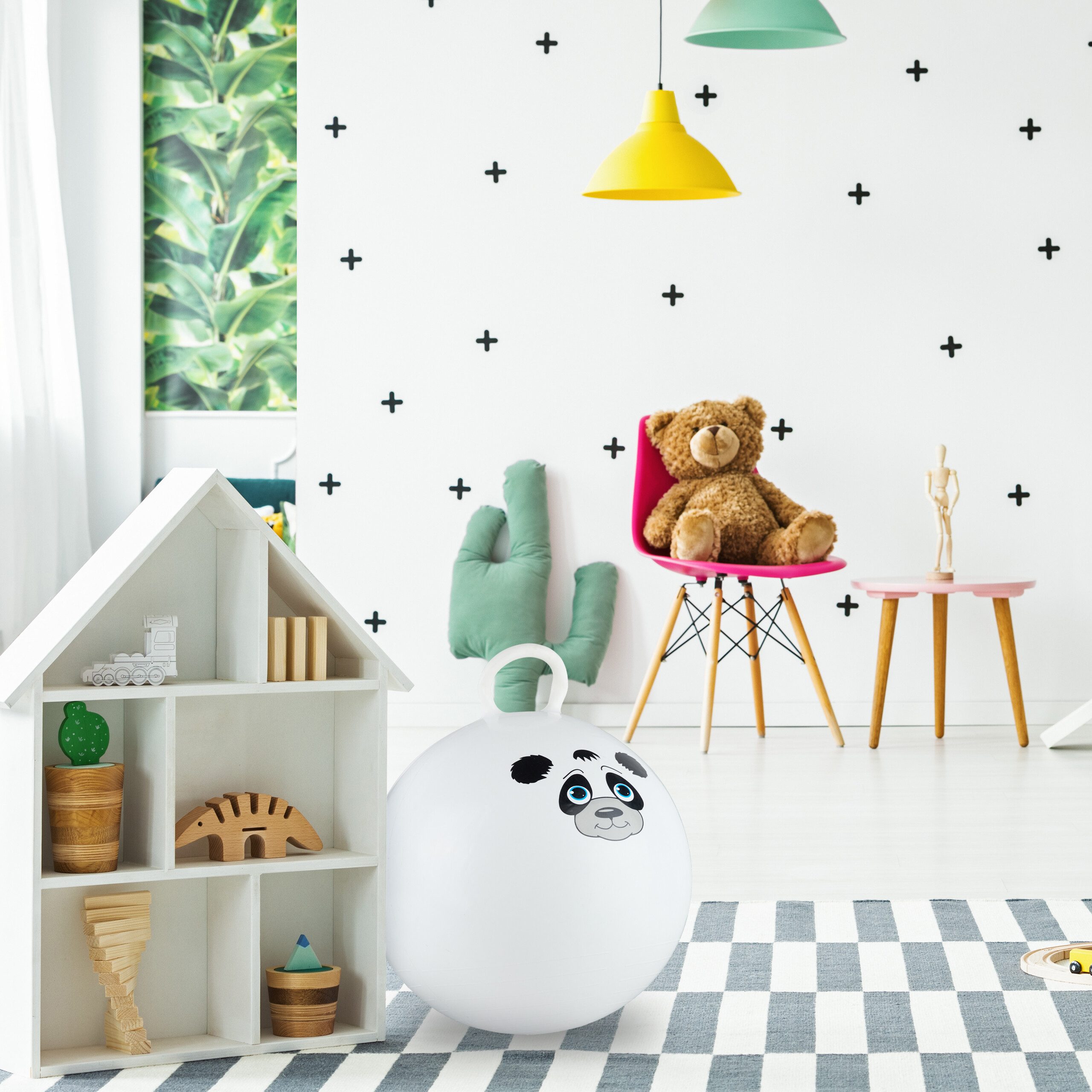 relaxdays Hüpfball für Kinder mit Tiermotiv, (1-tlg), Panda