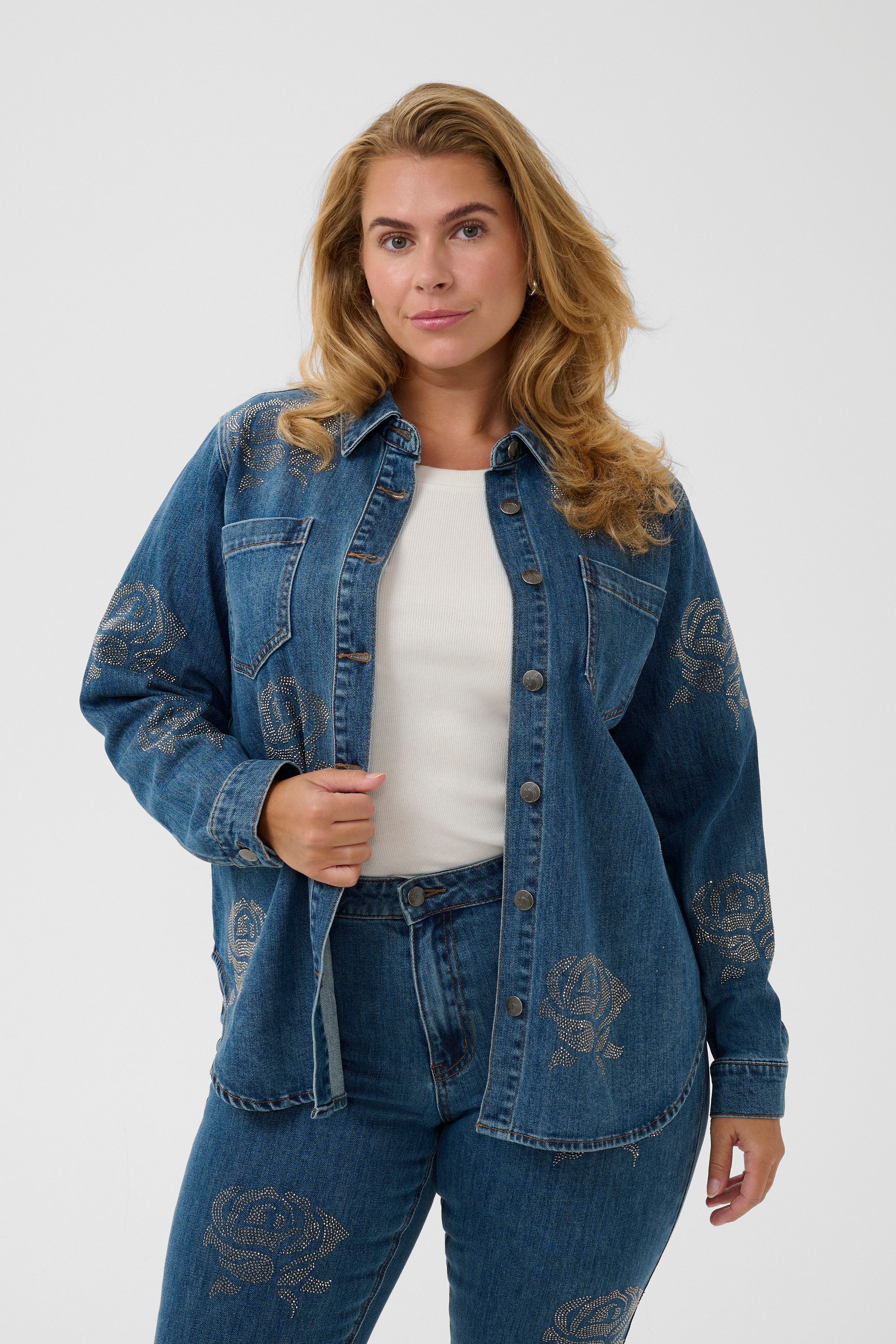 KAFFE Curve Jeanshemd Jeanshemd KCastelia plus