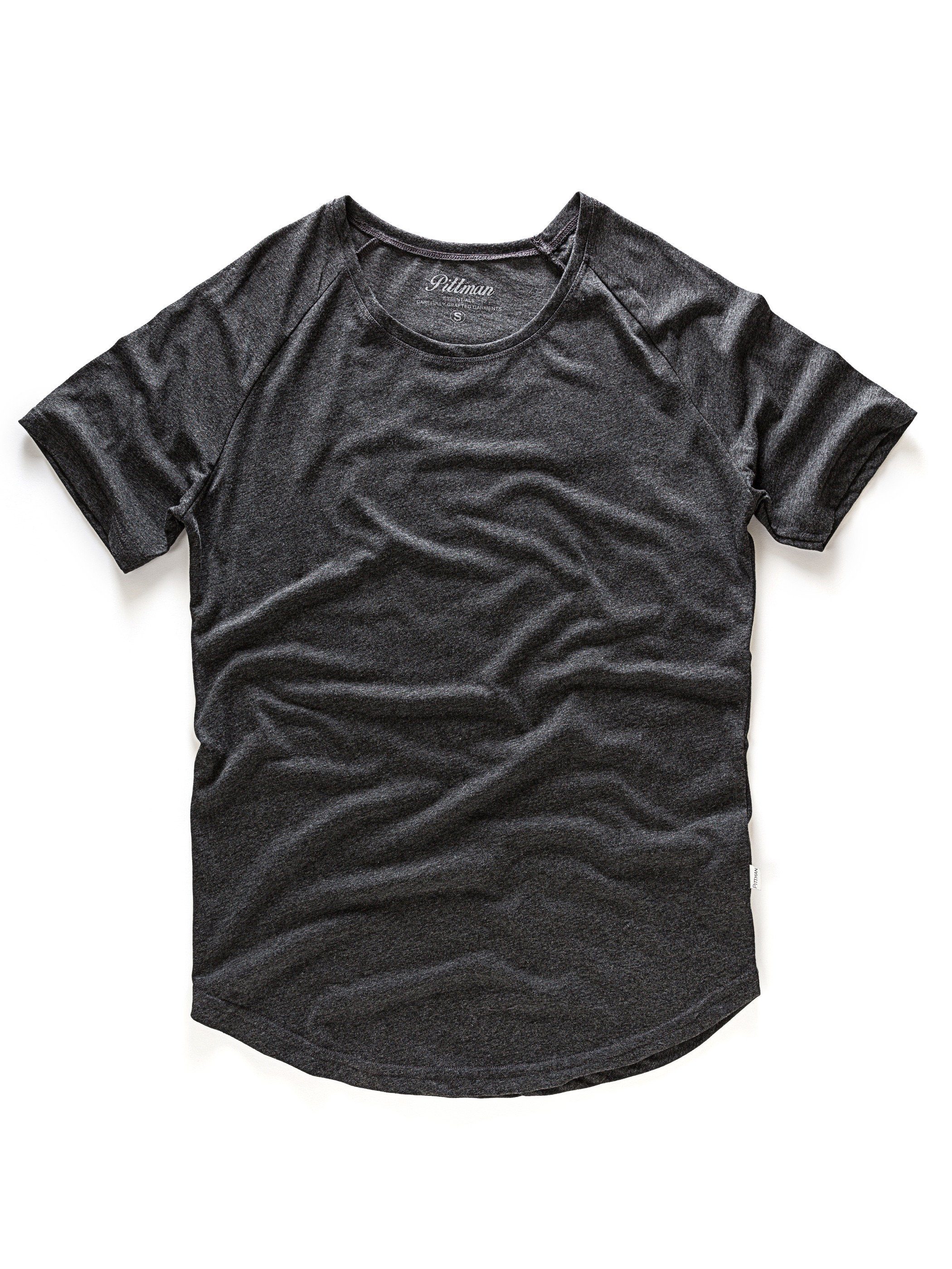 Pittman T-Shirt Crew (190000) Tee - raven Pittman Oversize Quin (1-tlg) Basic Neck