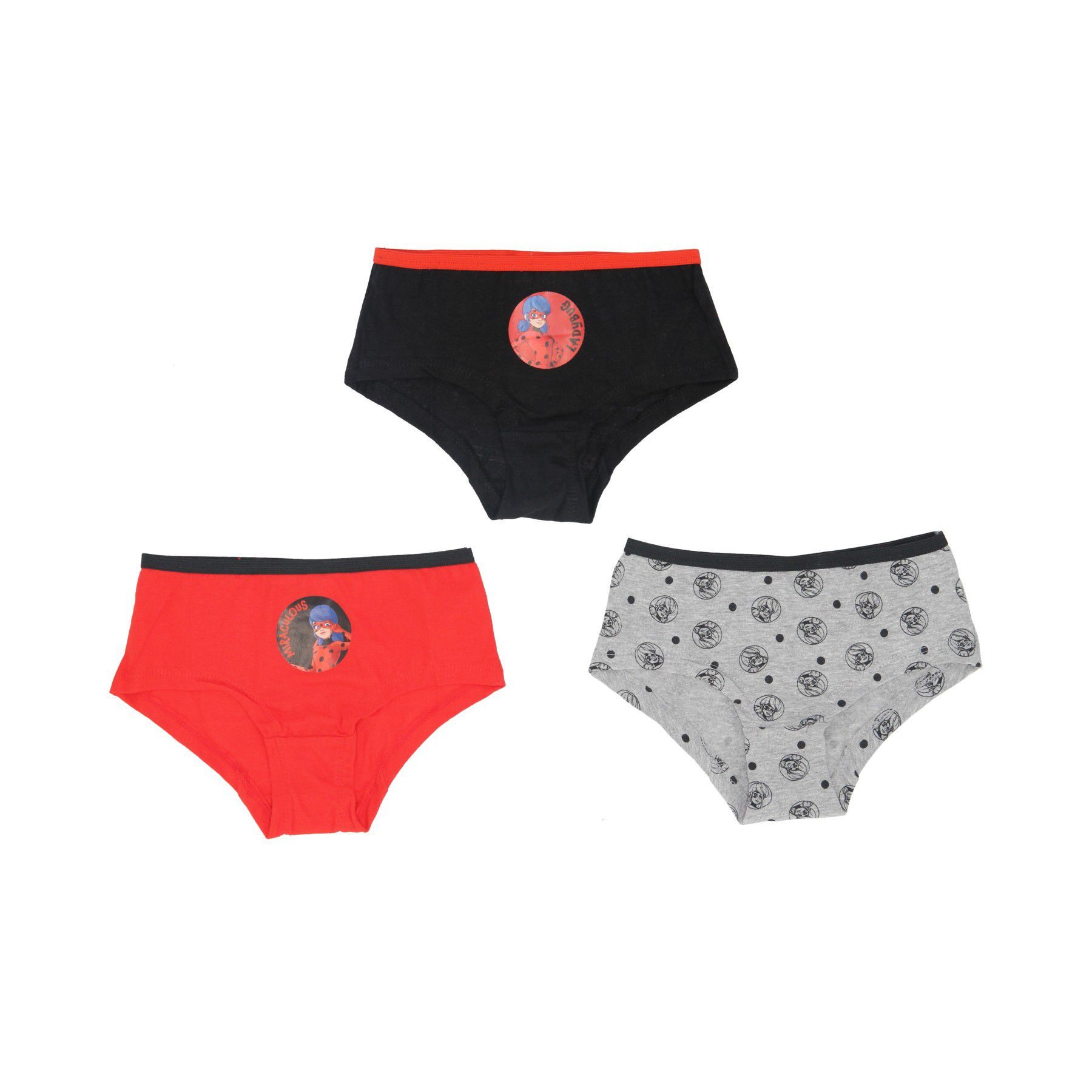 Miraculous - Ladybug Slip 3er Pack Slips 100% Baumwolle Unterwäsche