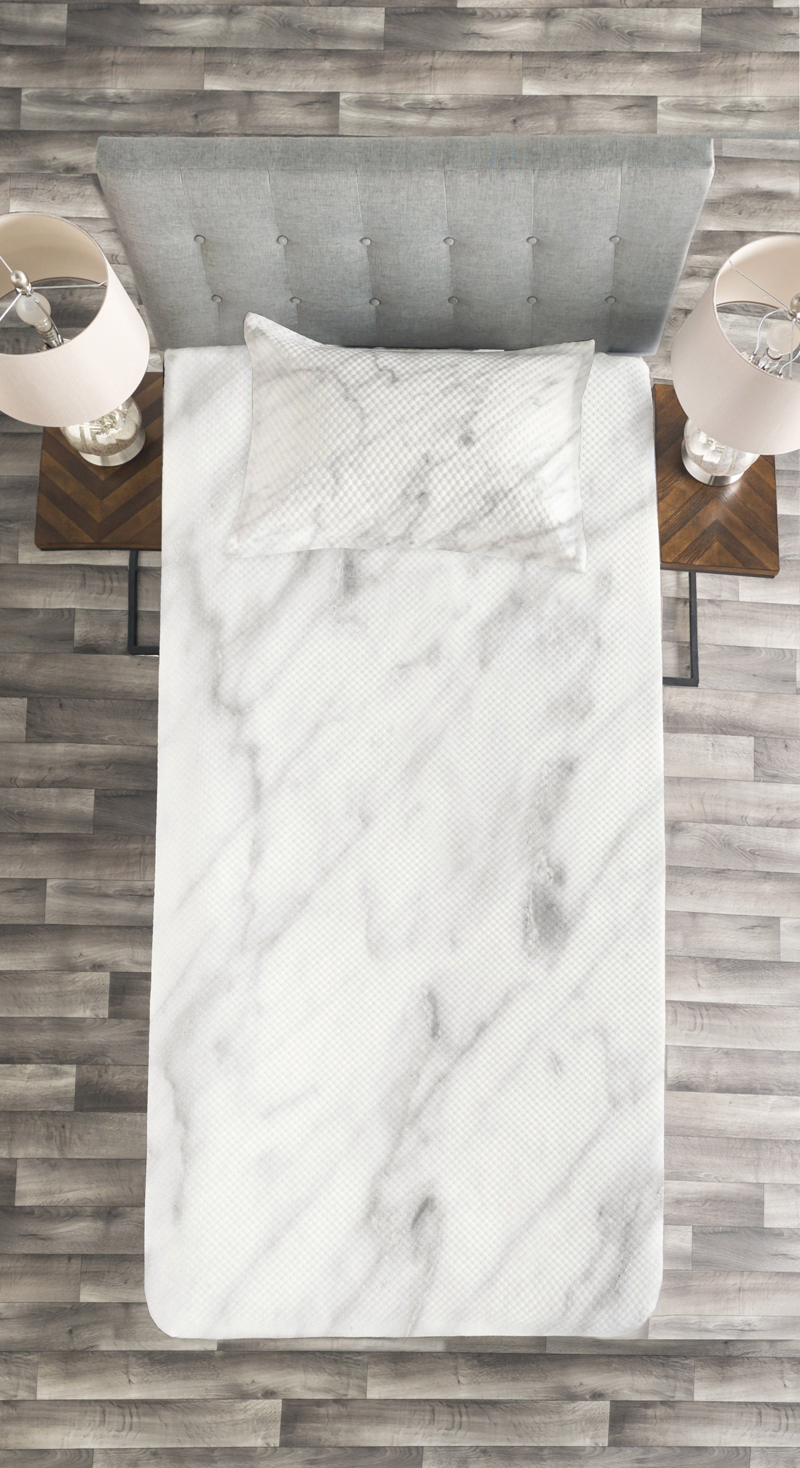 Set Kissenbezügen Tagesdecke Organic Marmor Carrara mit Abakuhaus, Waschbar, Tile