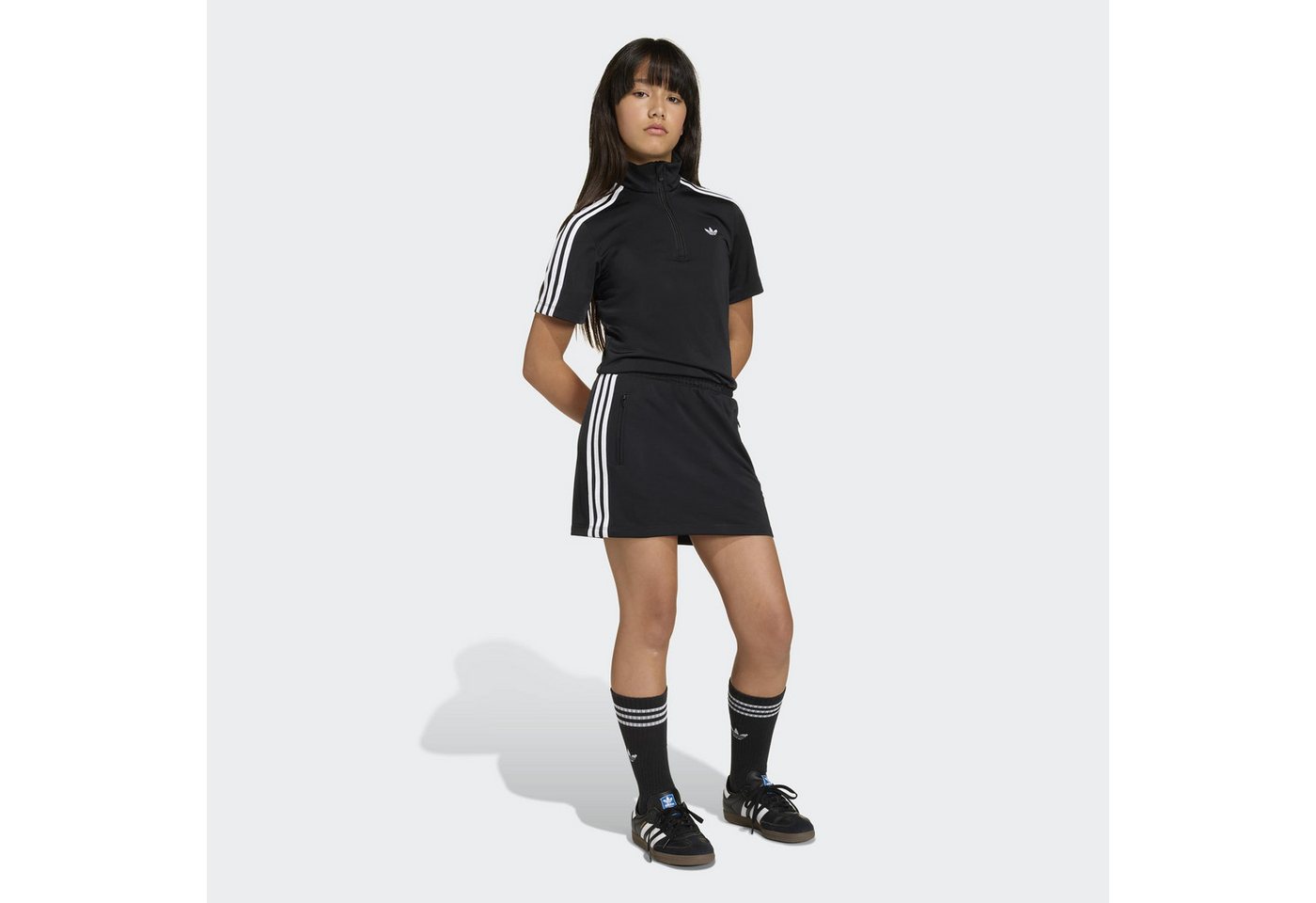 adidas Originals Shirtkleid FIREBIRD DRESS für Kinder, mit Reißverschluss, aus Polyester, sportlicher Schnitt