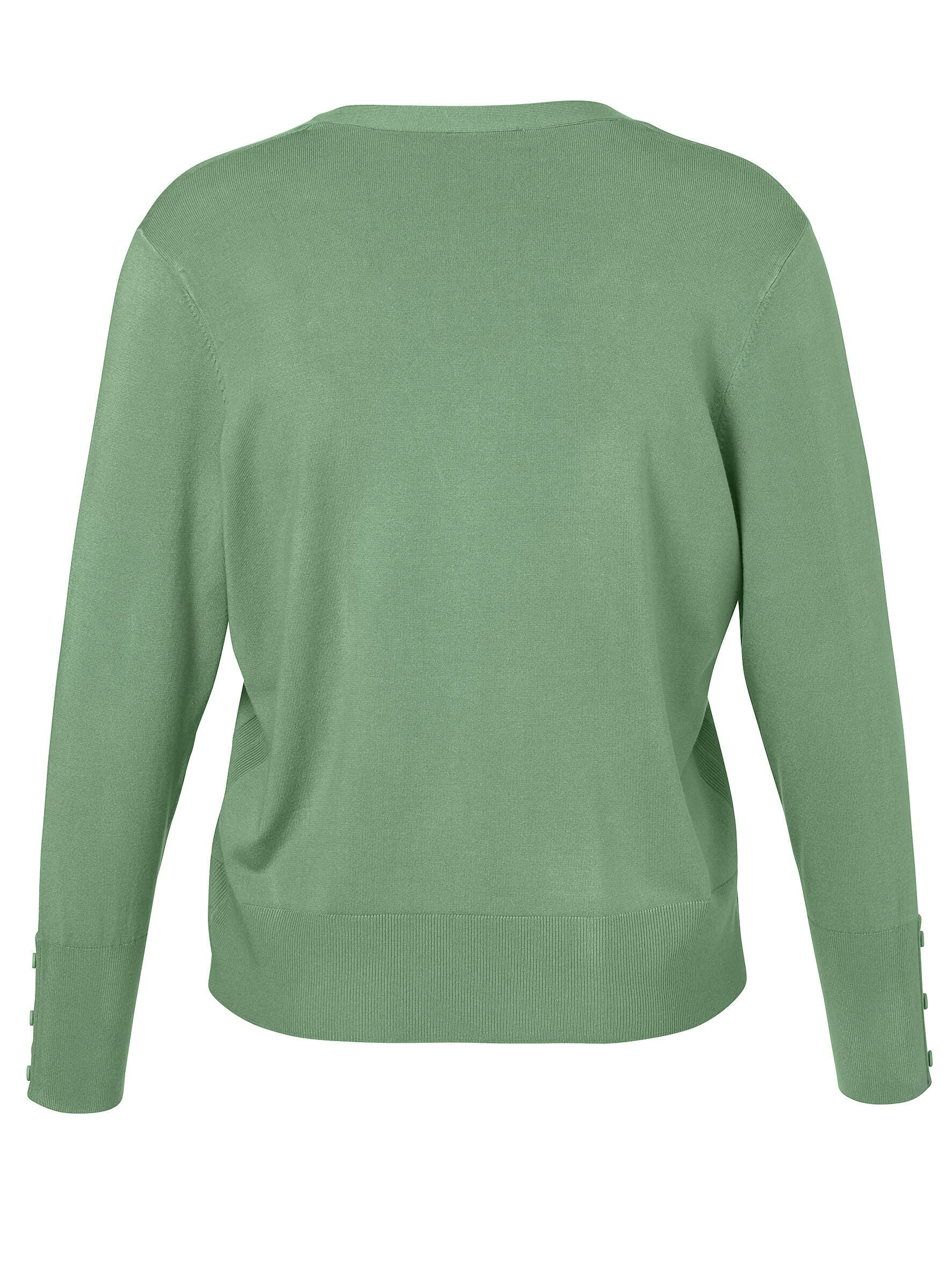 FRAPP Strickjacke mit breiten Rippbündchen günstig online kaufen