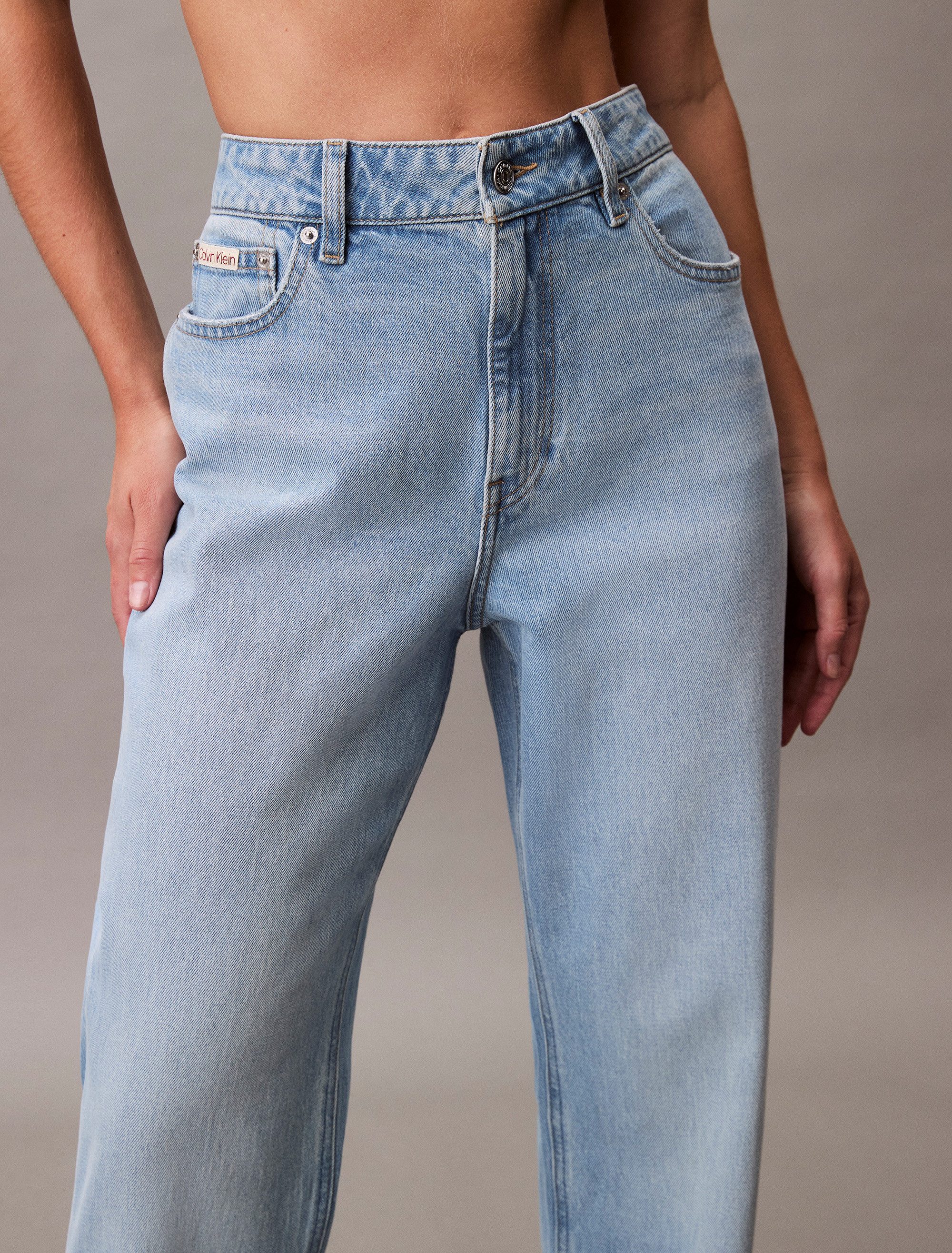 Calvin Klein Jeans Skinny-fit-Jeans HIGH RISE STRAIGHT LT CAPE Mit Gürtelschlaufen