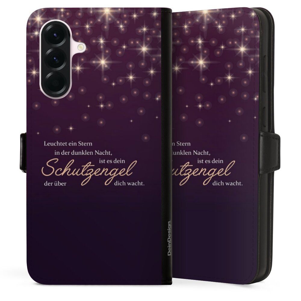 DeinDesign Handyhülle Schutzengel Sprüche Spruch Schutzengel, Samsung Galaxy A56 5G Hülle Handy Flip Case Wallet Cover