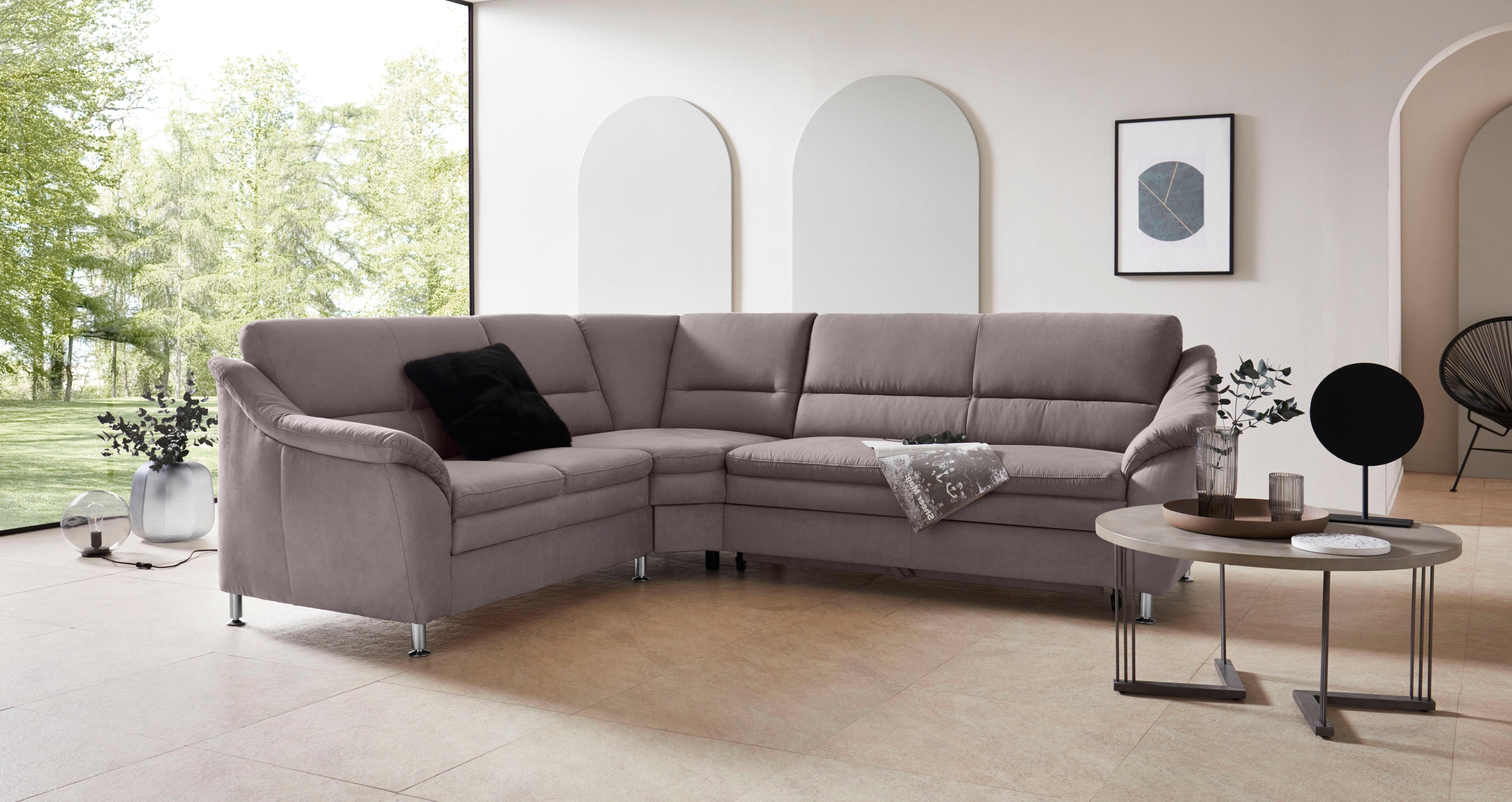 OTTO home Ecksofa Cardoso L-Form, mit Trapezecke für mehr Sitzkomfort, wahlweise auch mit Schlaffunktion
