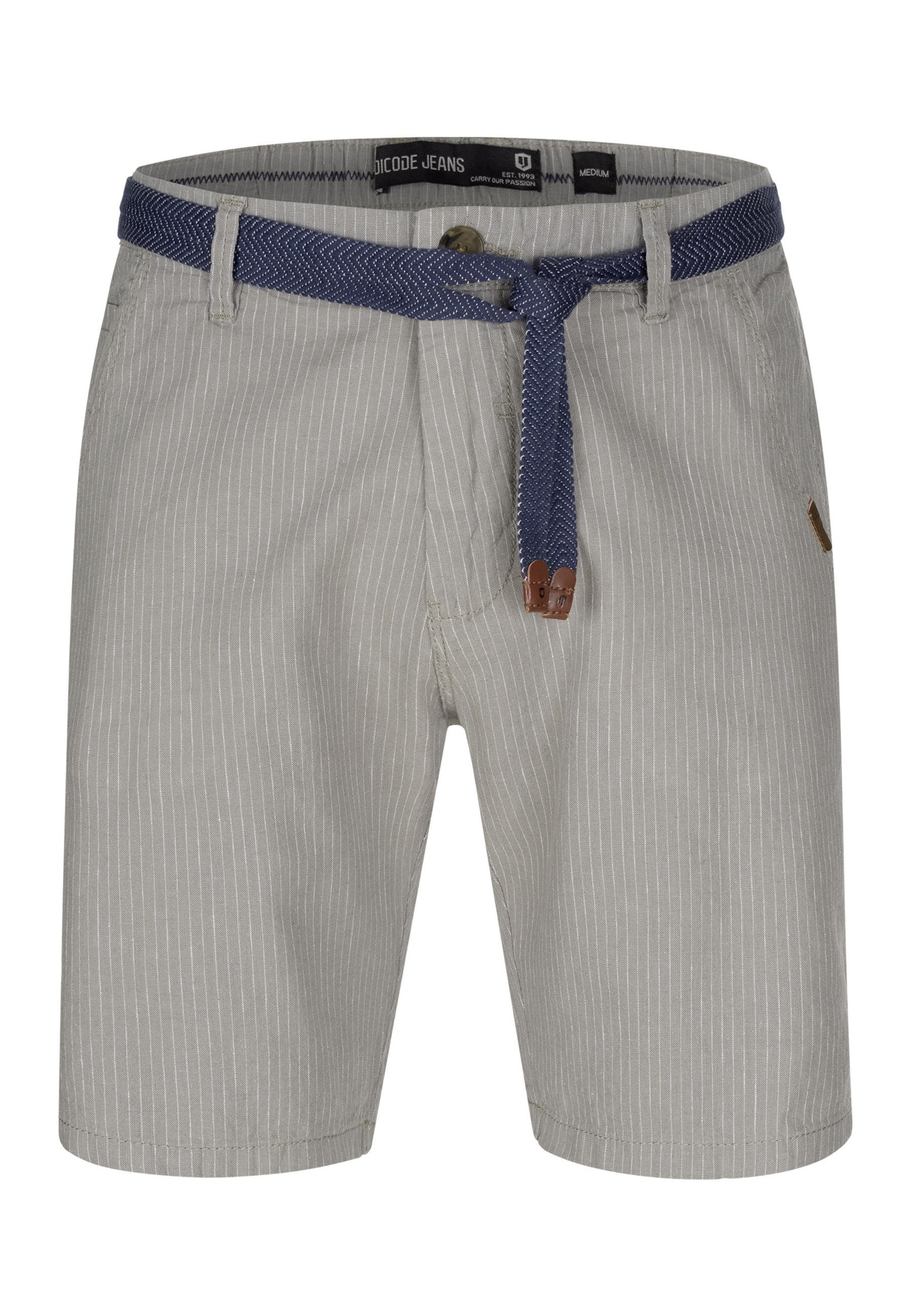 Indicode Chinoshorts Enford mit abnehmbaren, gemusterten günstig online kaufen