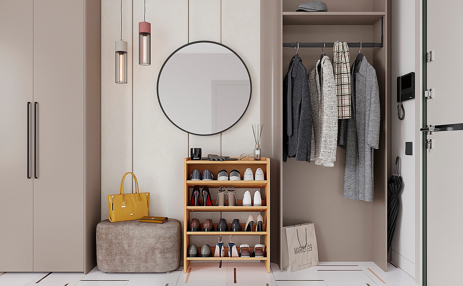 KOMTO Schuhregal Elexis 4 Schmal - Schuhablage Flur mit 4 Ebenen Offener Sc günstig online kaufen