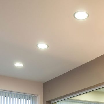 etc-shop LED Einbaustrahler, Leuchtmittel nicht inklusive, Einbauleuchte Deckenlampe weiß Einbaulampe rund Einbaustrahler 6x