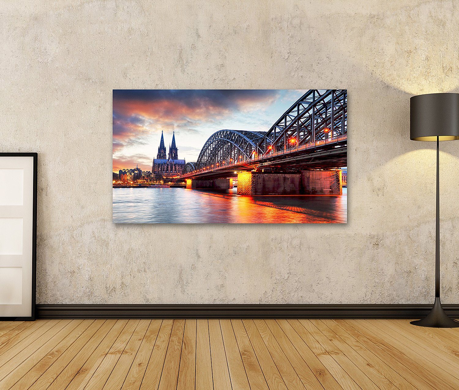 islandburner Leinwandbild Bild auf Leinwand Kölner Dom Hohenzollern Brücke günstig online kaufen