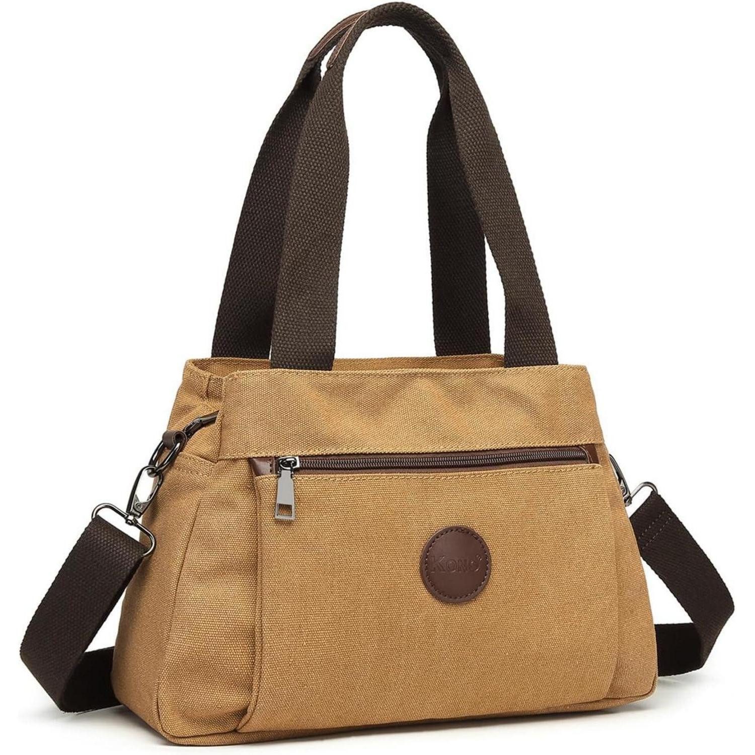 LuxusKollektion Handtasche Handtasche Canvas Schultertasche Frauen Braun