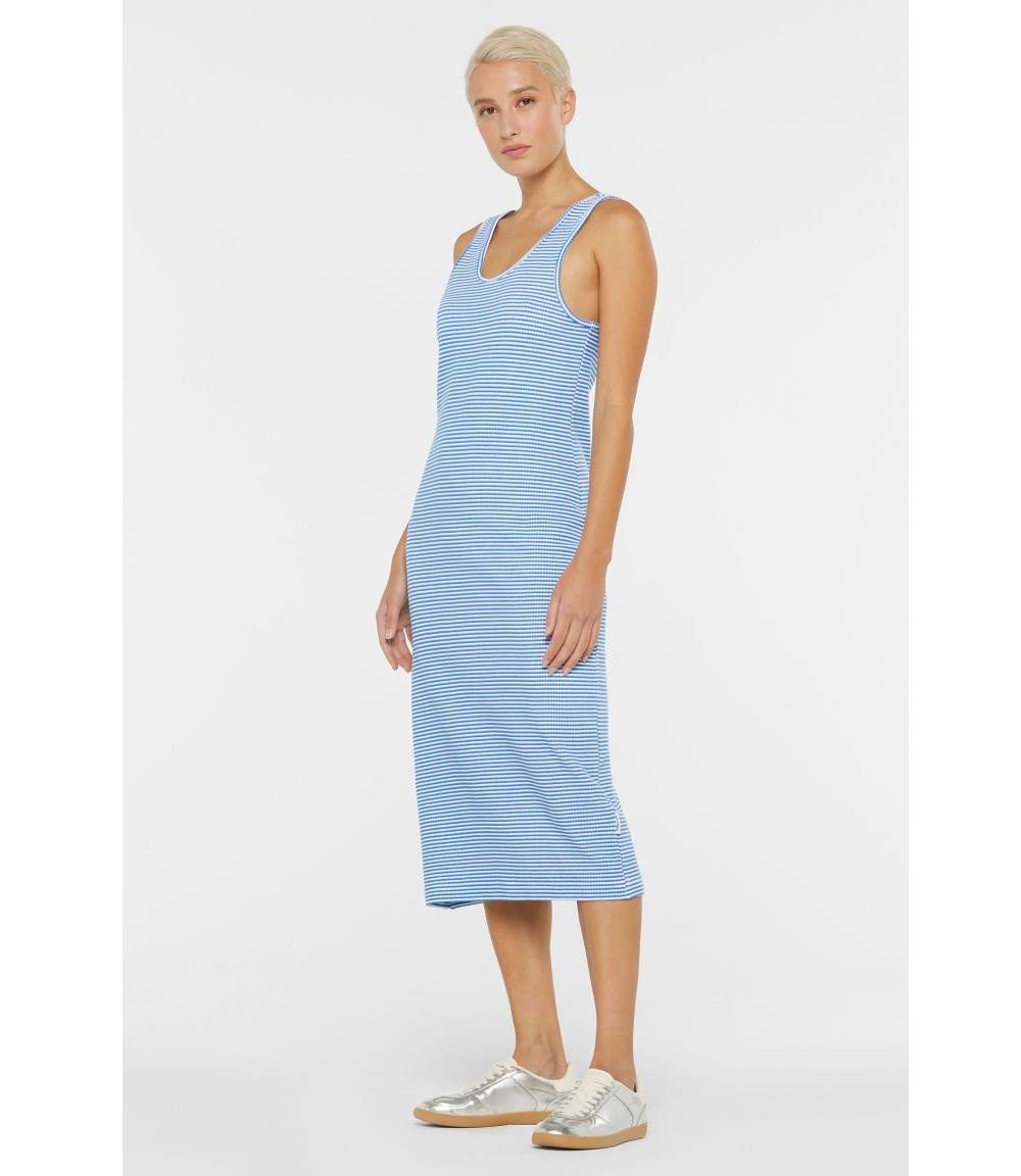 SENSES.THE LABEL Sommerkleid Langes Tank-Dress FAN:NY mit Strukturstreifen breite Träger