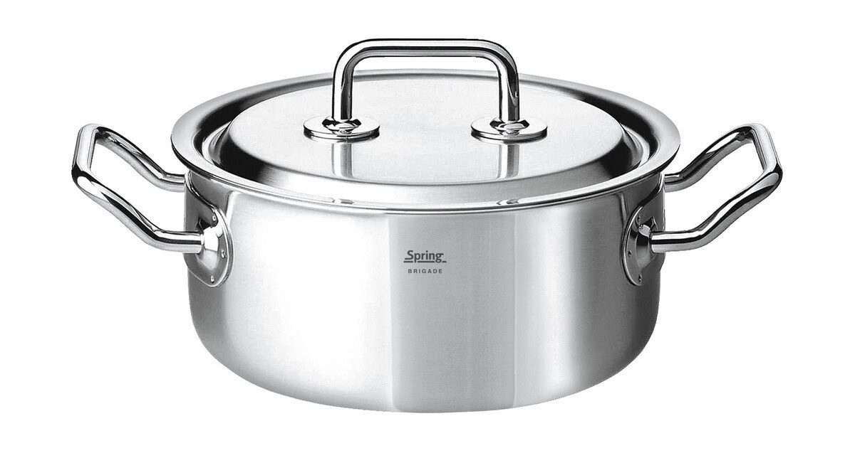 Spring Geschirr-Set Bratentopf 20 cm Brigade Premium, Aluminium, Edelstahl