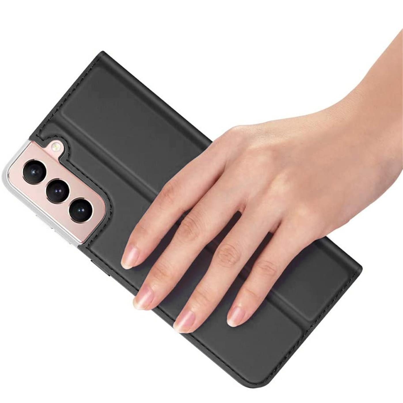 CoolGadget Handyhülle Klapptasche Wallet Kartenfach für Samsung Galaxy S22 6,1 Zoll, Ultra Slim Flip Case Hülle Klapphülle Cover Schutzhülle – Bild 2 von 5