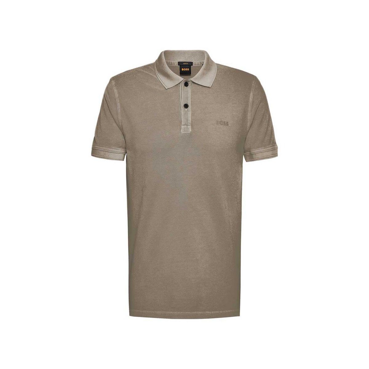 beige textil beige (1-tlg) passform medium Poloshirt HUGO