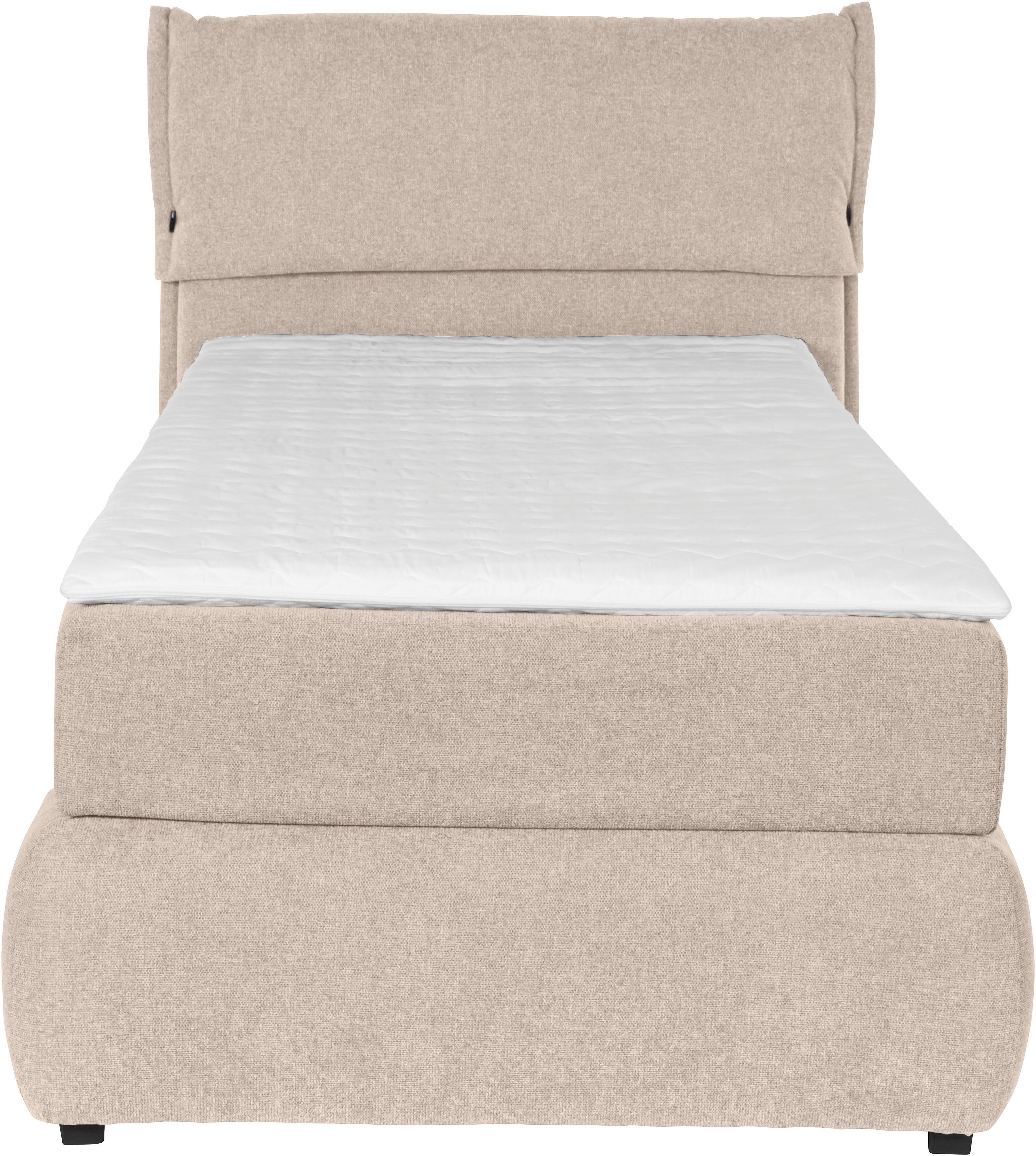 OTTO home Boxspringbett Jenson, in 4 Farben, 4 Breiten, 3 Matratzenarten in 2 Härtegraden, Topper