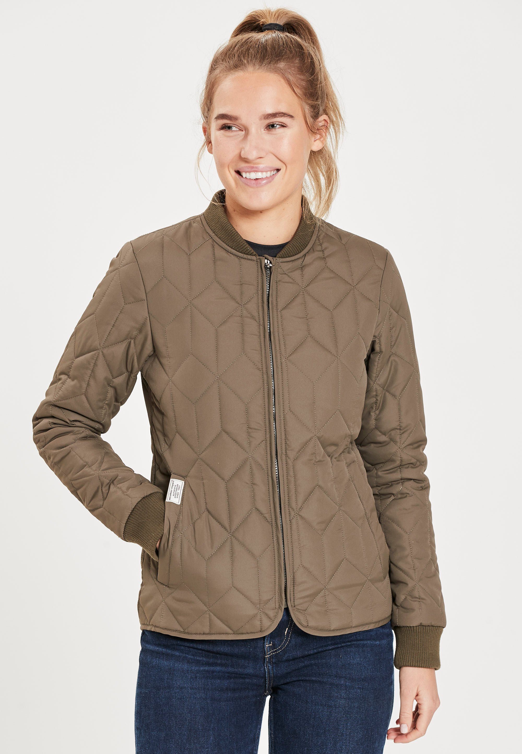 Im großen Ausverkauf WEATHER REPORT Outdoorjacke Bündchen khaki Piper elastischen mit