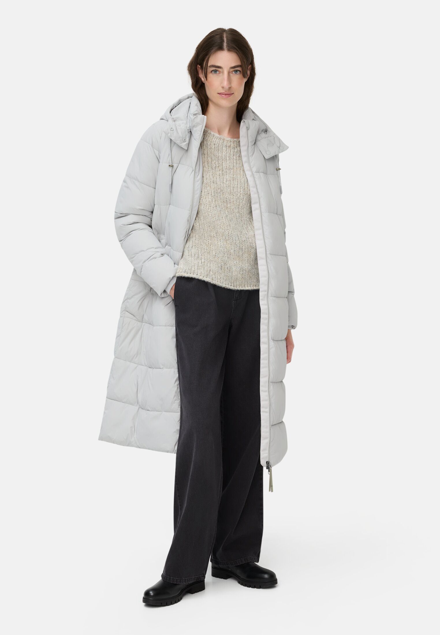 camel active Funktionsmantel Wasserabweisender Mantel mit abnehmbarer Kapuze Abnehmbare Kapuze