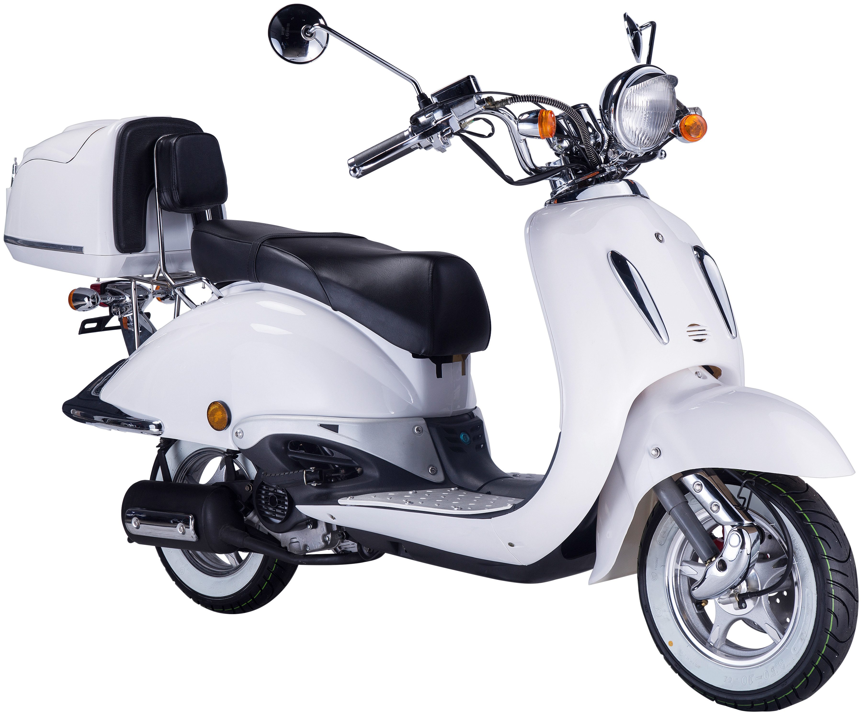 GT UNION Motorroller Strada 125, 124,6 ccm, 85 km/h, Euro 5+, (Set, mit Topcase), Luftgekühlter Motor