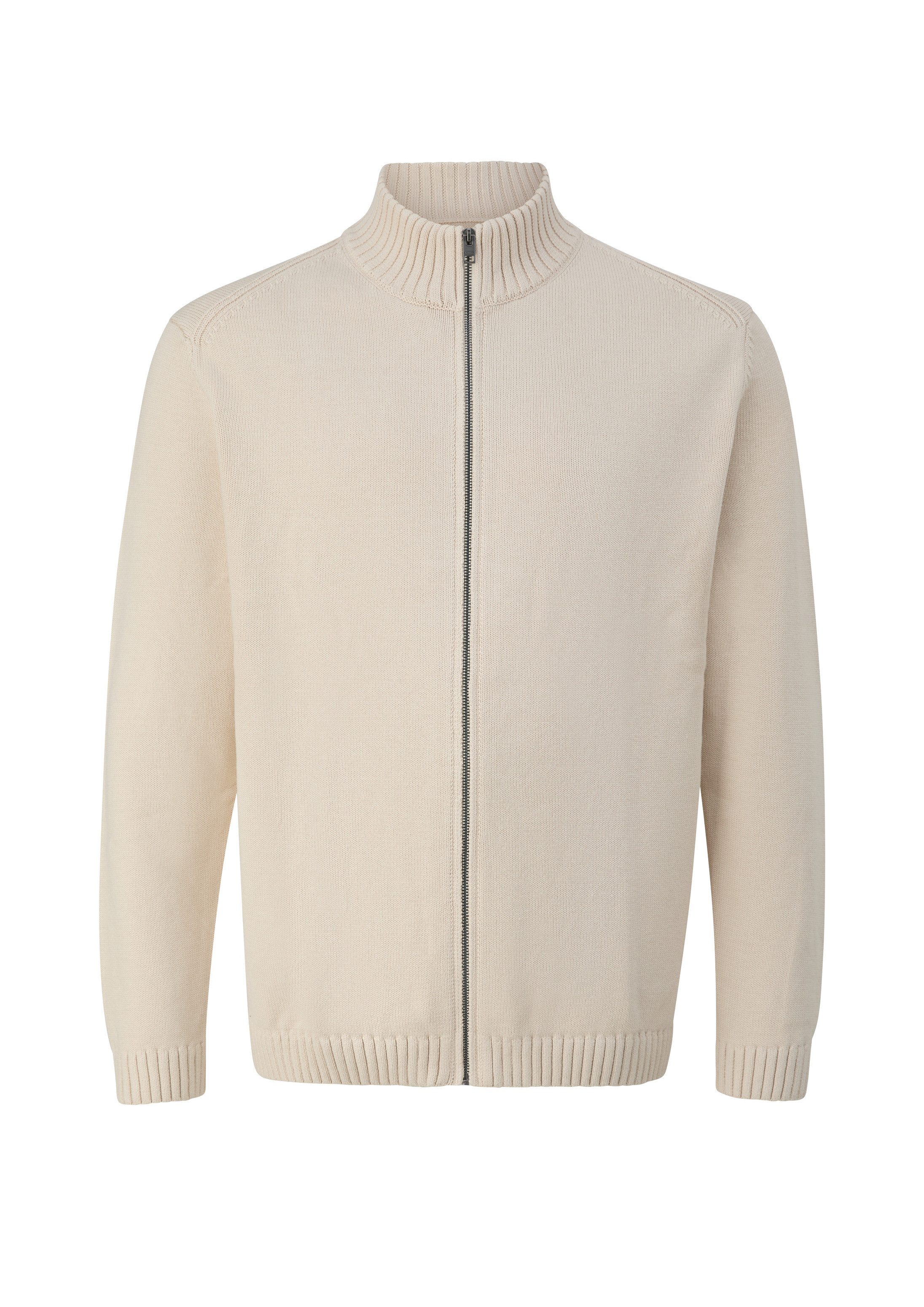 s.Oliver Cardigan Strickjacke Zip-Strickjacke aus 100% Baumwolle